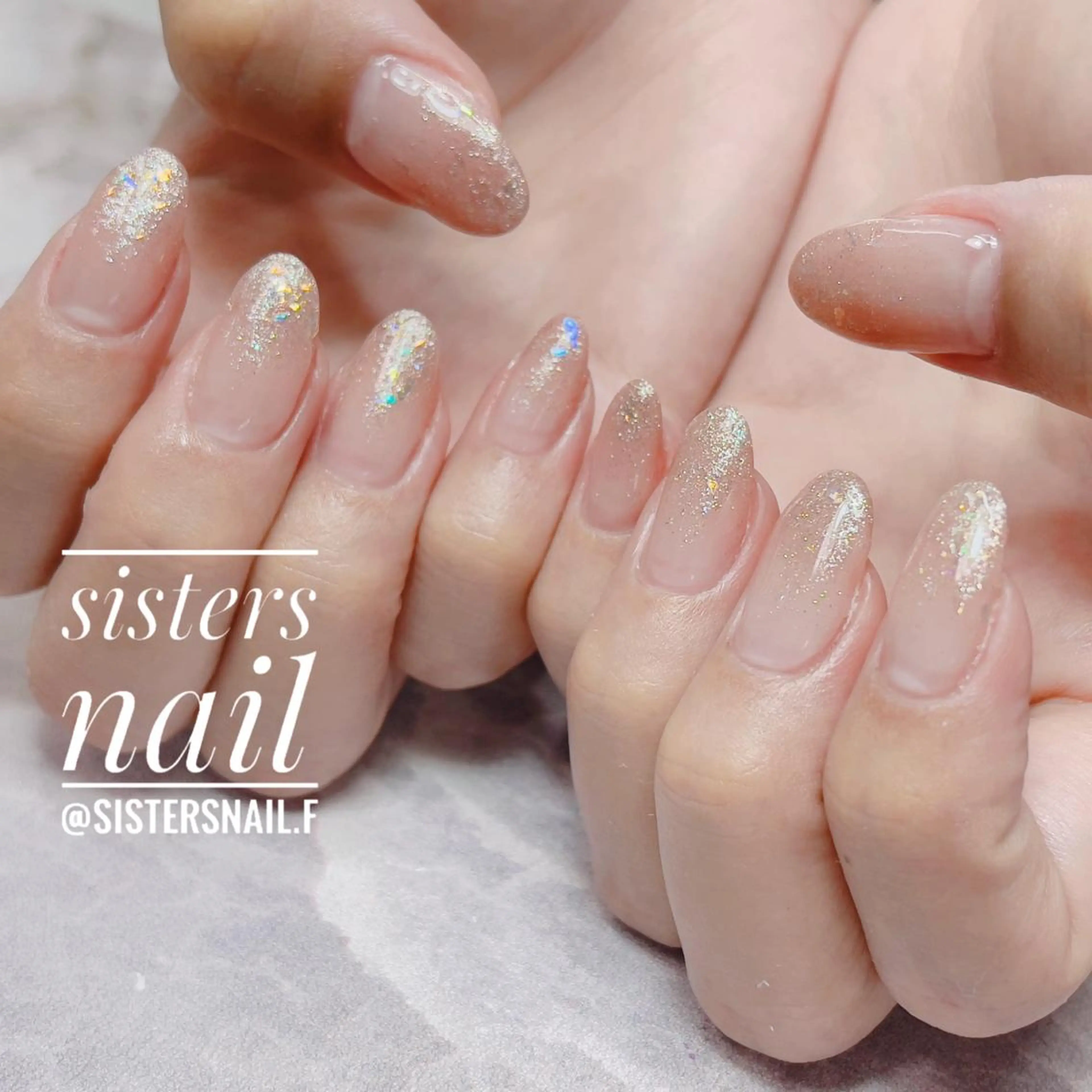 ネイル アートネイル オーロラネイル グラデーション キラキラネイル ラメ(グリッター) sisters nail.fのネイルデザイン