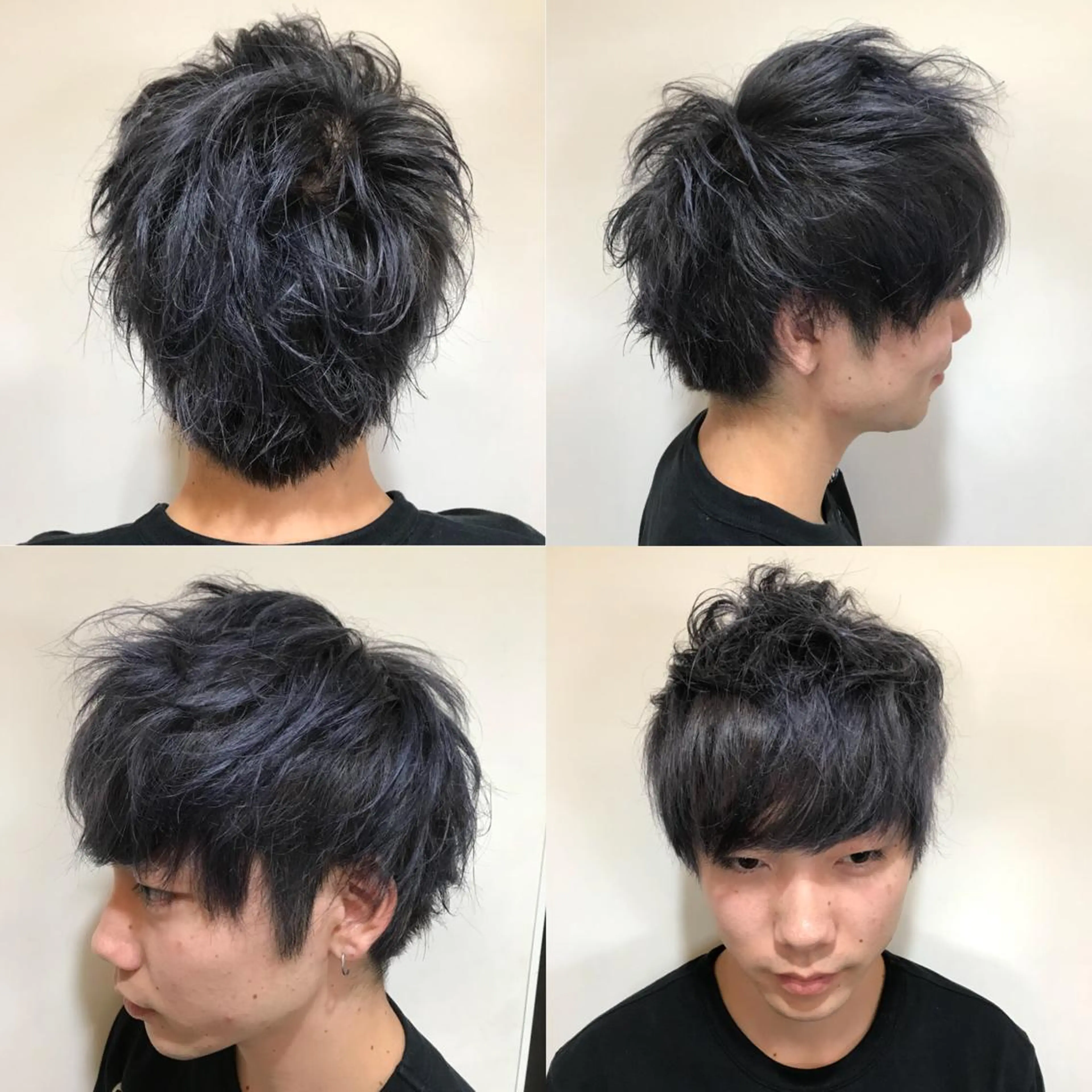 ショート カラー シルバー バイオレットカラー 似合わせ/ブリーチ カラー.岡田友仁のヘアスタイル