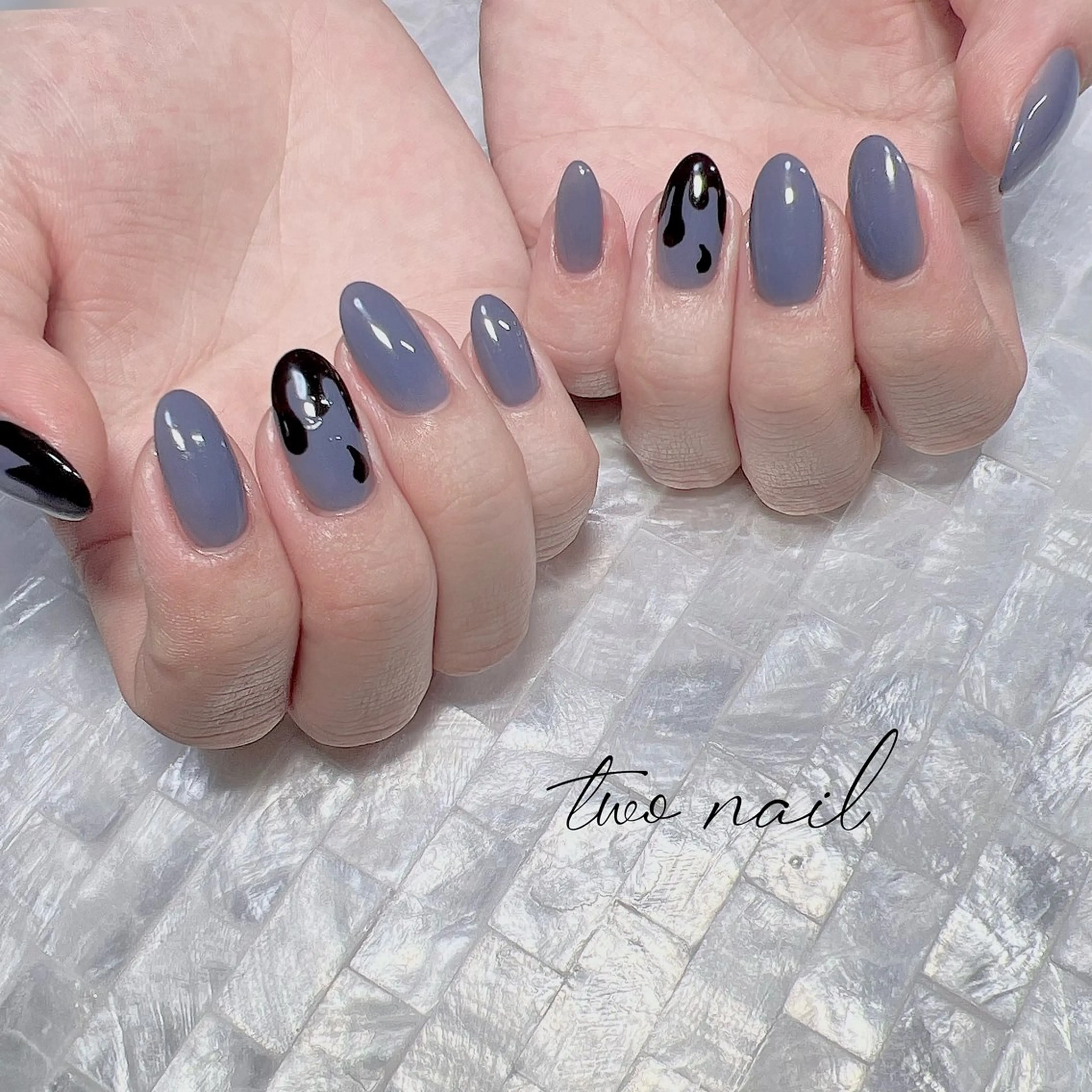 ネイル アートネイル ネイルチップ ホワイト ハンドネイル two nailのネイルデザイン