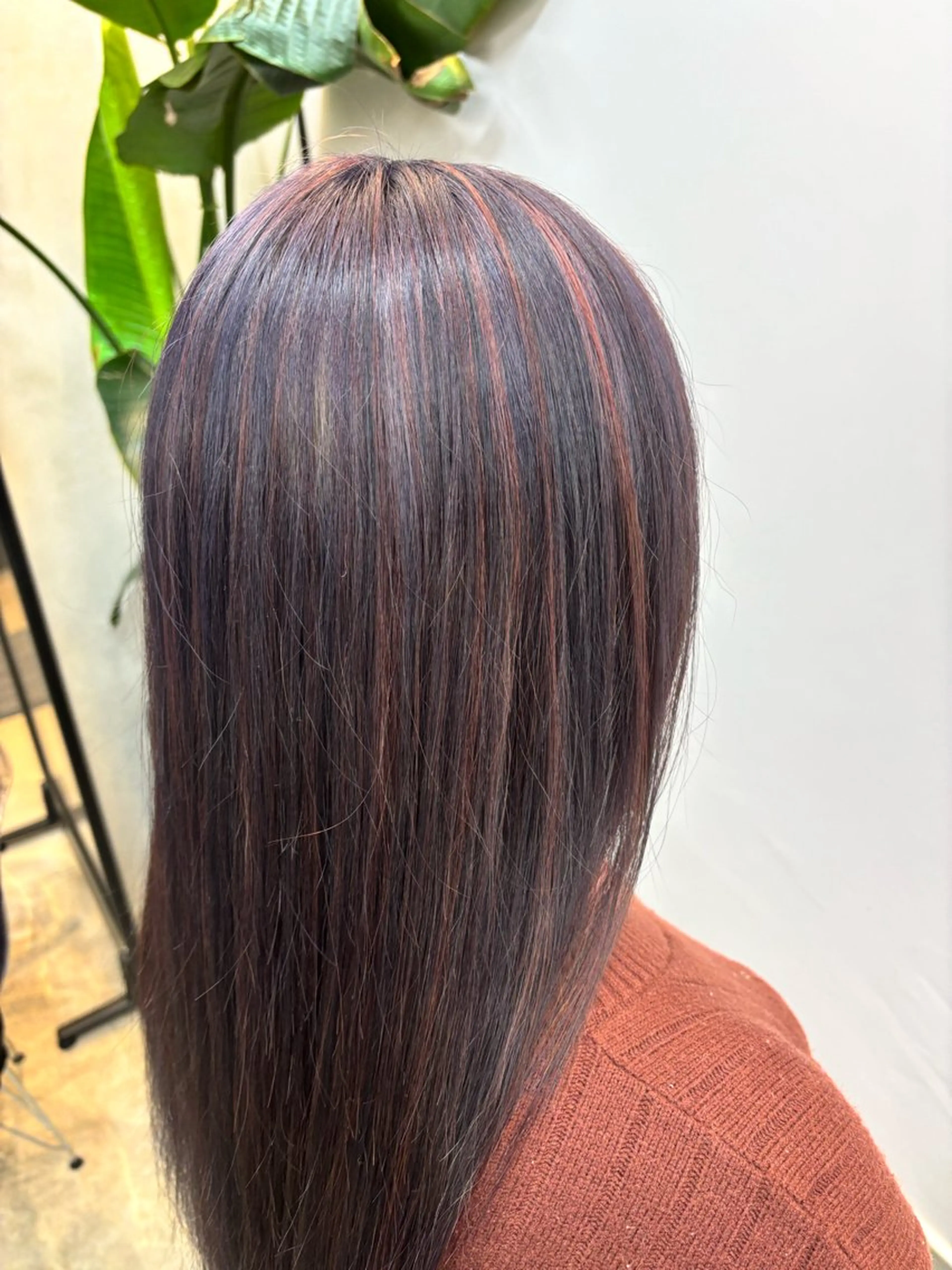 ロング カラー ハイライトカラー ピンクカラー バイオレットカラー ハイライト 🌷艶感カラー🌷 富施　優花のヘアスタイル