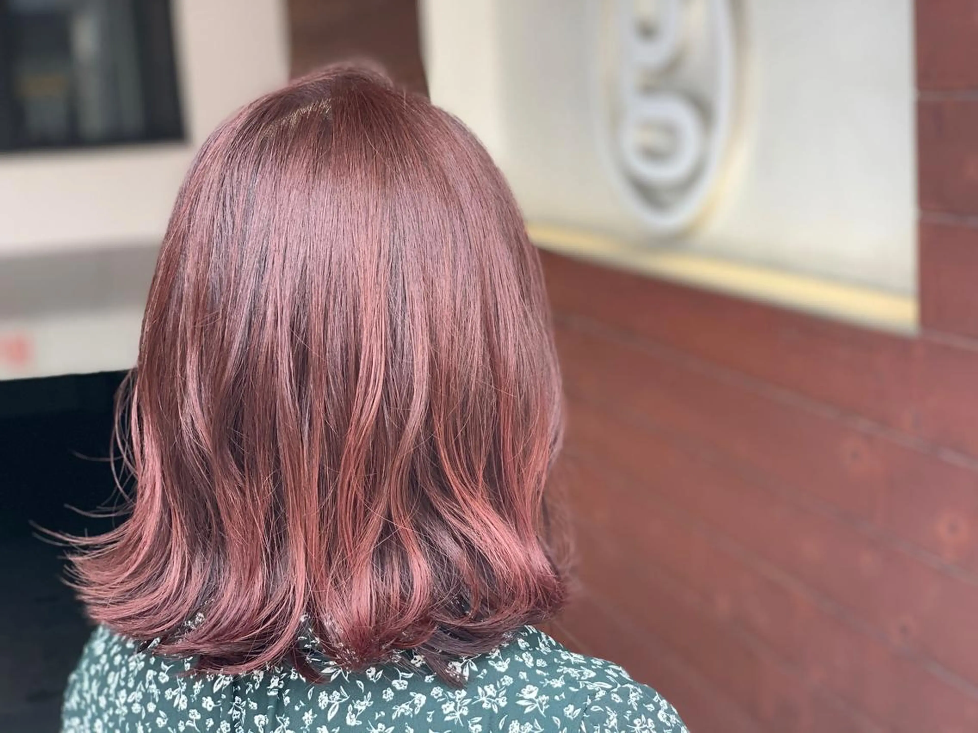 ミディアム カラー ピンクカラー IORI #韓国ヘア#髪質改善のヘアスタイル