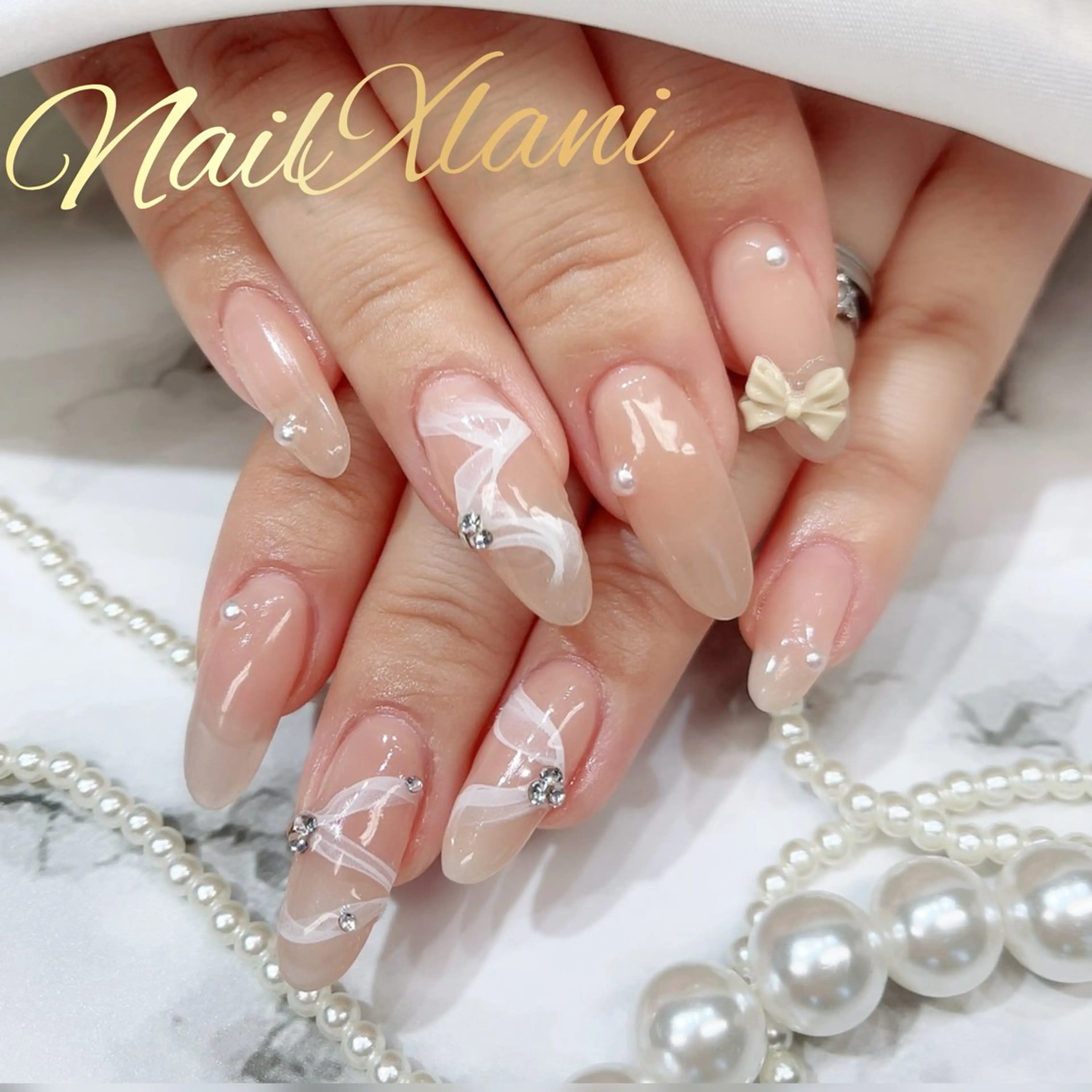 ネイル フットネイル ジェルネイル マグネットネイル パラジェル Nail×Lani 深爪矯正対応◎のネイルデザイン