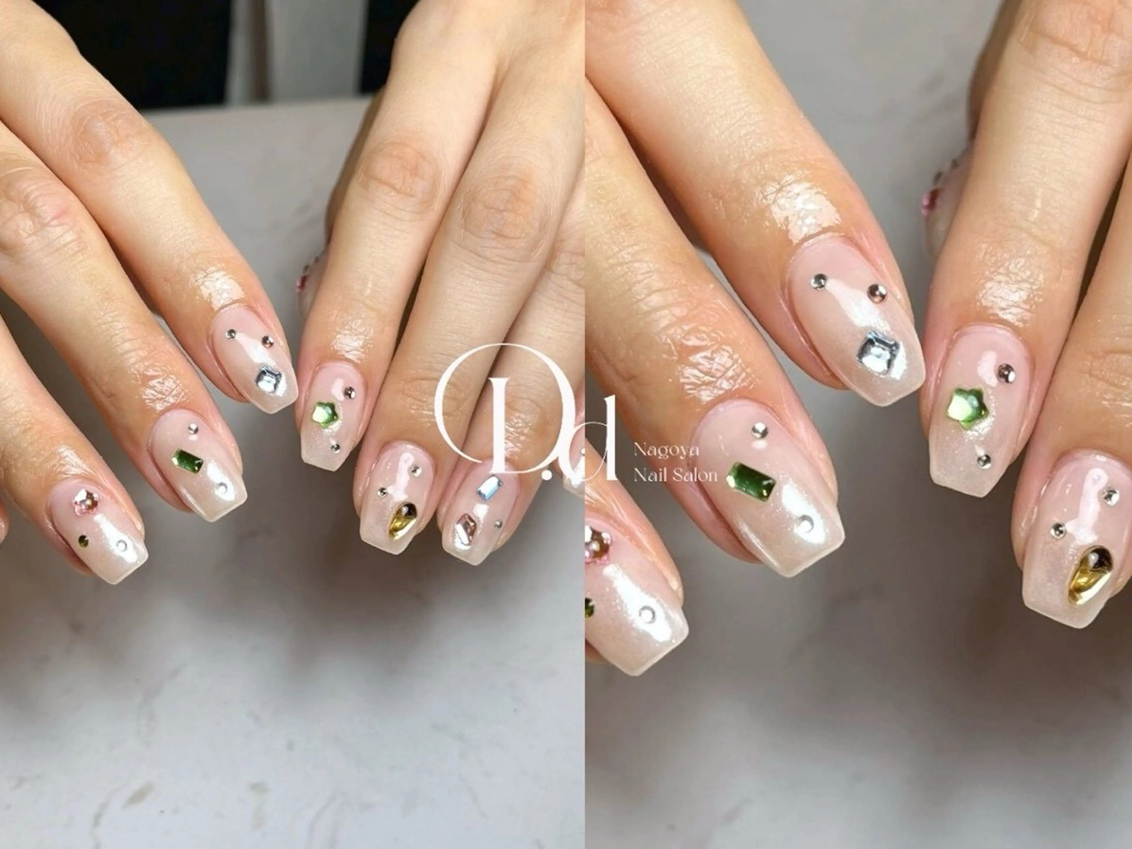 ネイル ミラーネイル ハンドネイル D.d Haruka /y2k/持ち込みのネイルデザイン