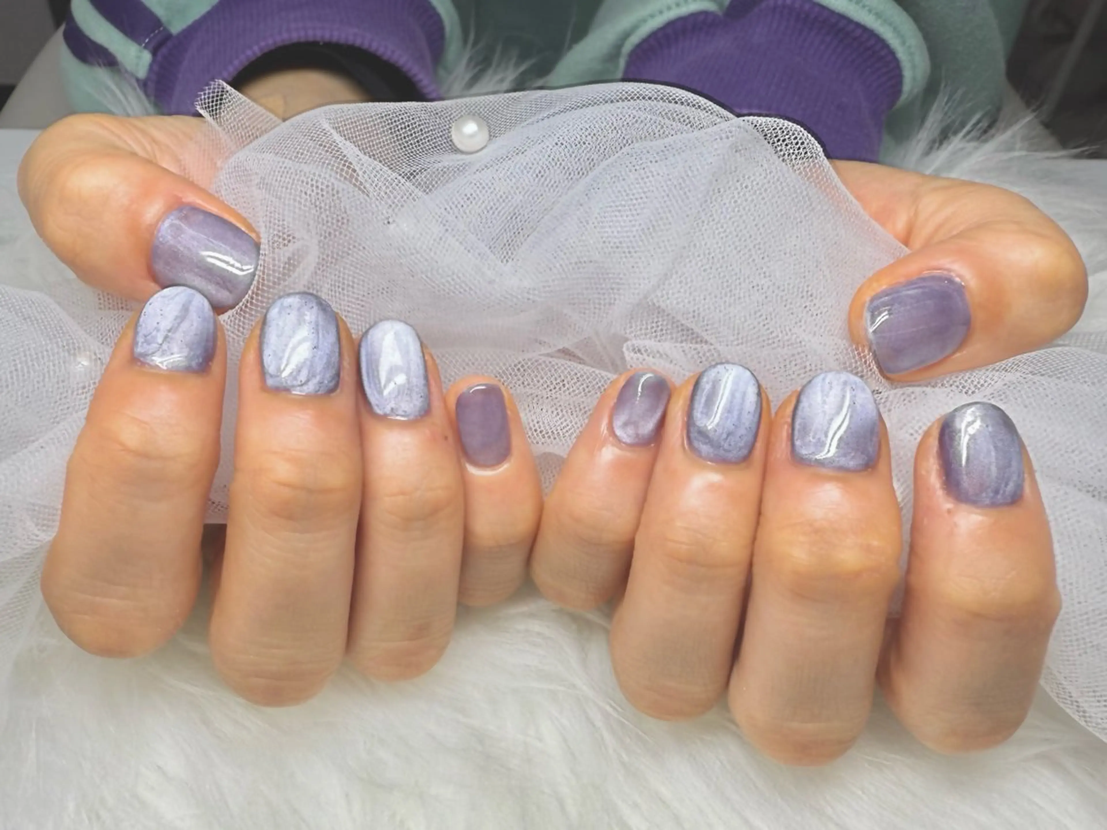 ネイル ブルー マグネットネイル ハンドネイル Can I Dressy天神橋5丁目店所属・Can I Dressy天五🍒のネイルデザイン