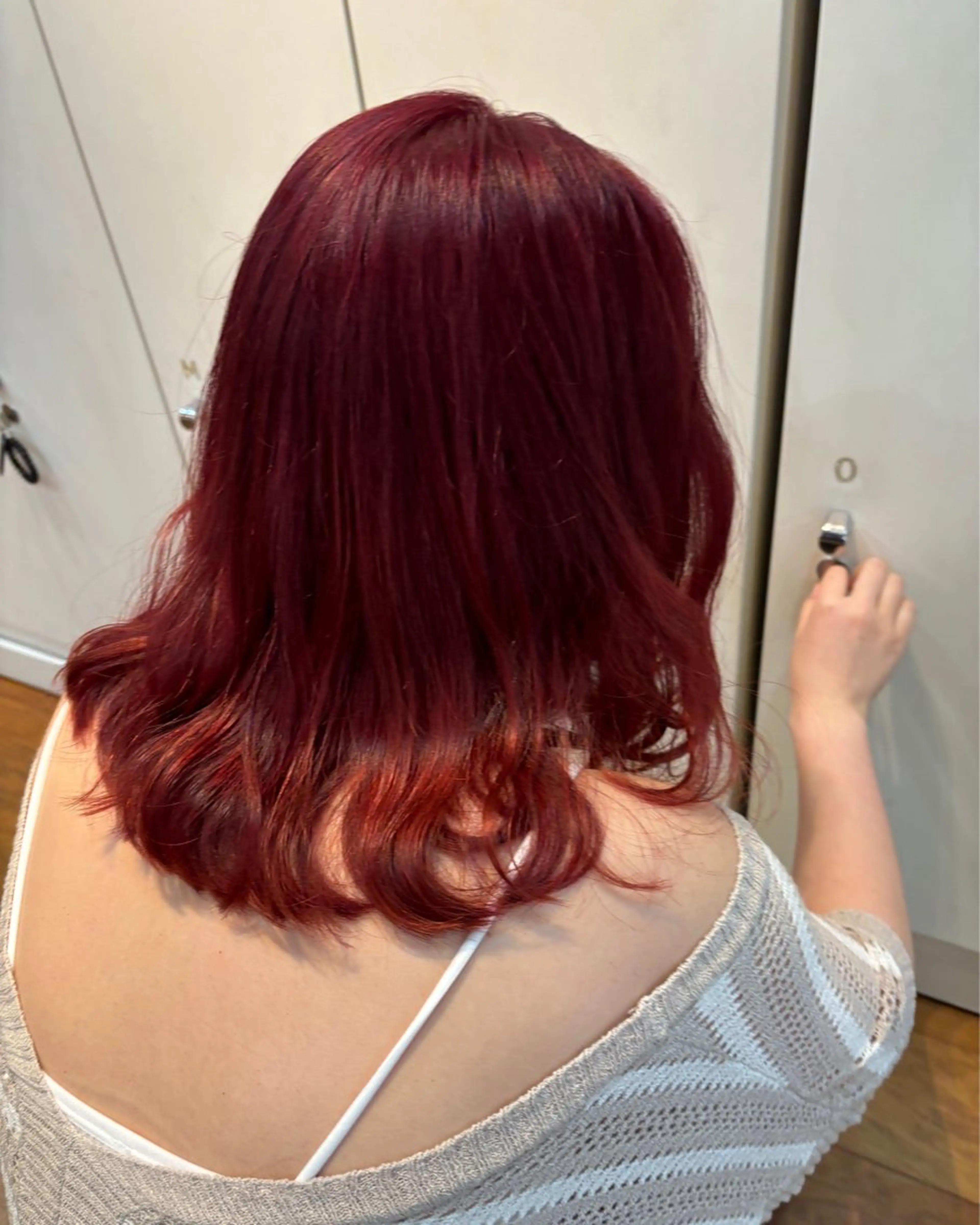 セミロング ヘアカラー 羽エクステ/シール エクステ/横浜駅5分のヘアスタイル