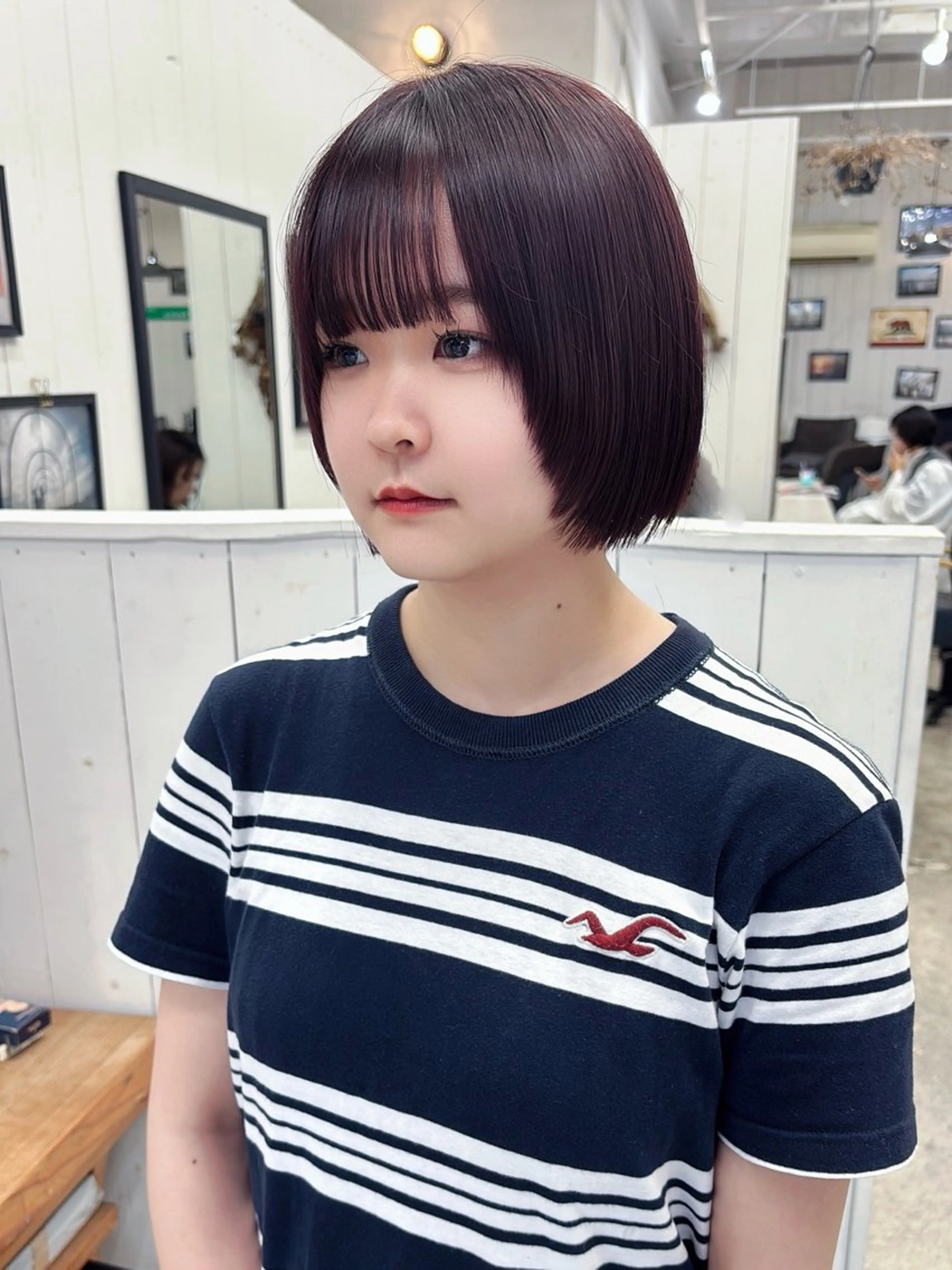 ショート ボブ カット ヘアカラー トリートメント Ann./艶髪 /レイヤーカットのヘアスタイル