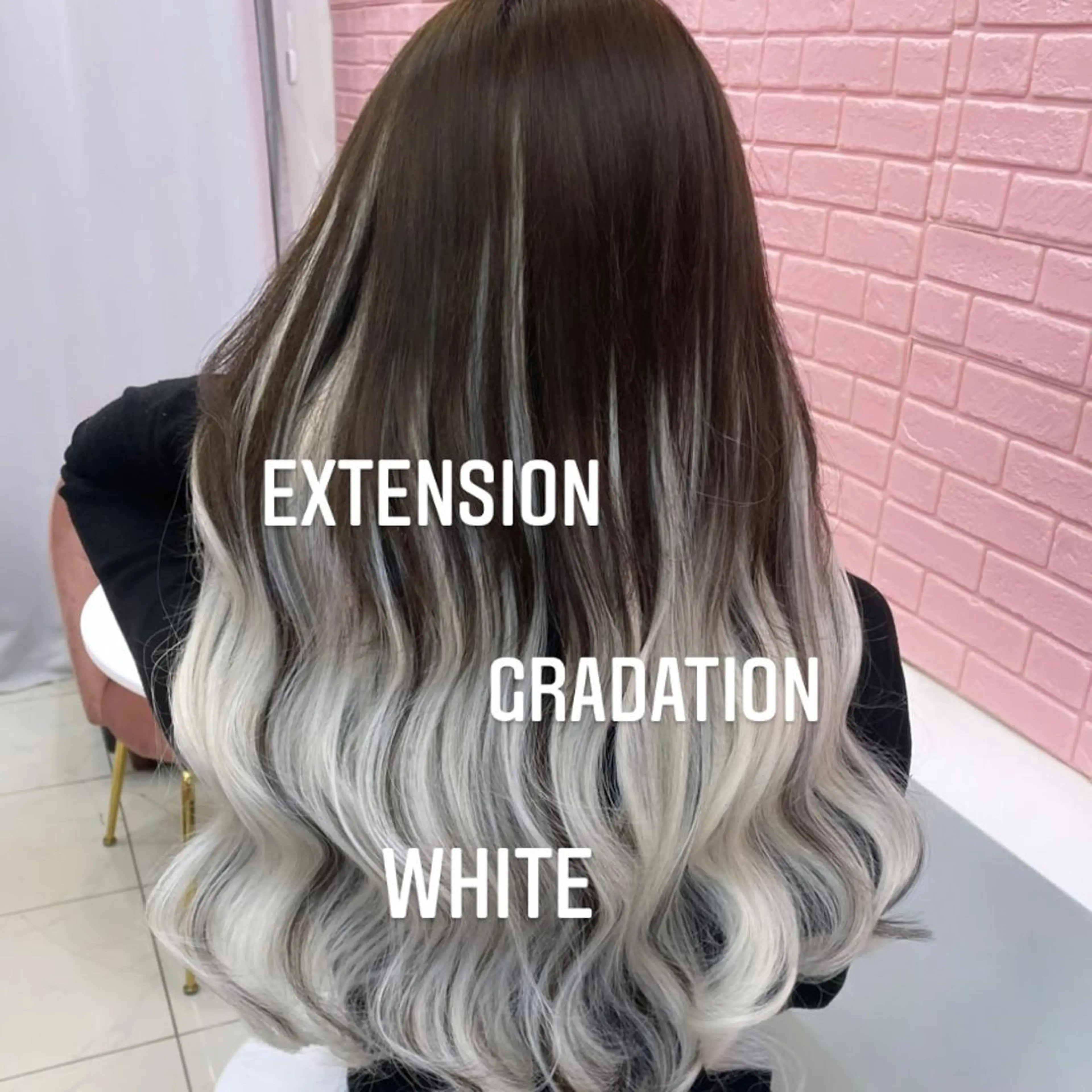 ロング カラー エクステ エクステ🩵ブリーチ 韓国ヘア🩵KAEのヘアスタイル