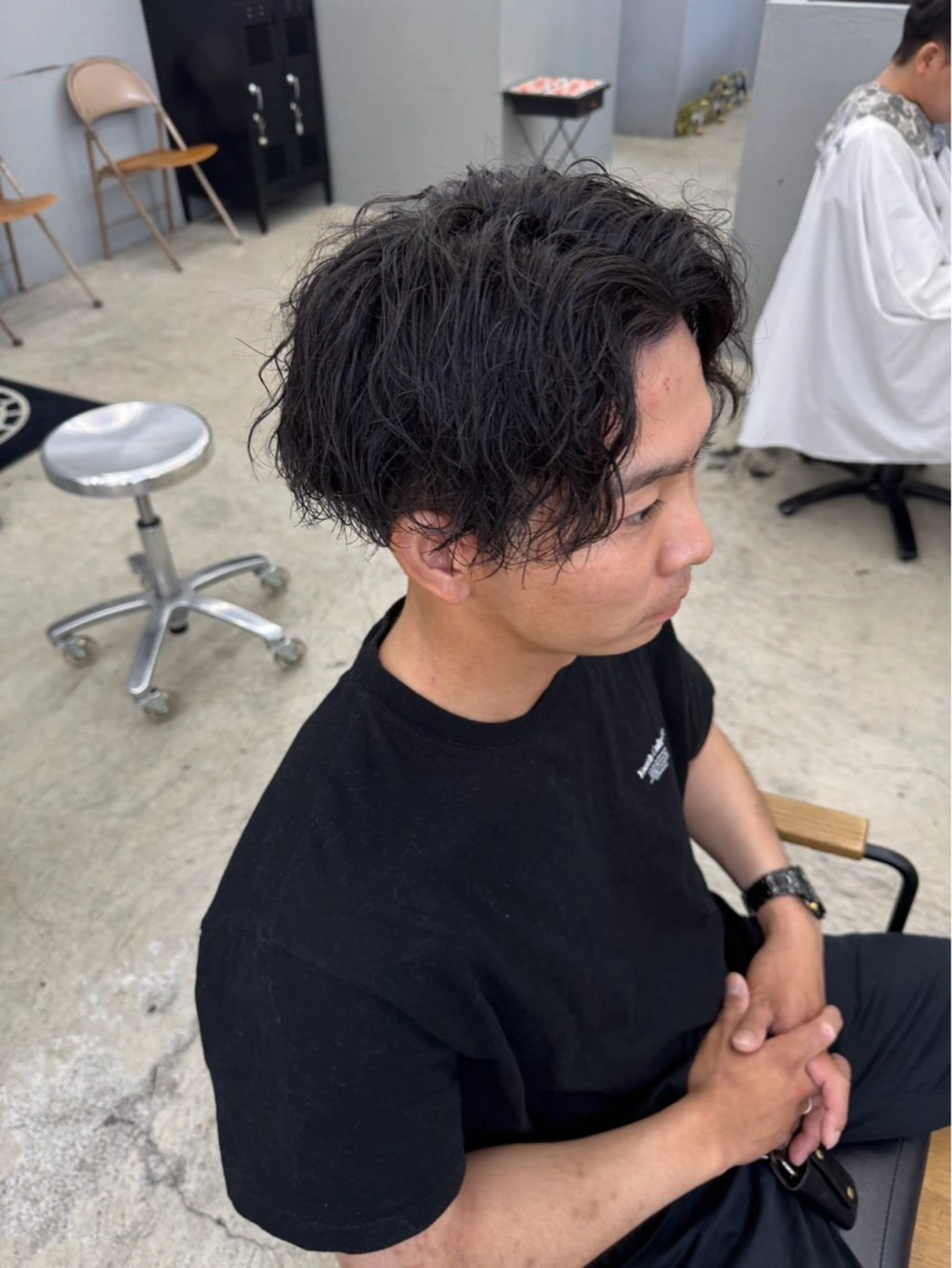 ショート パーマ メンズ カット パーマ メンズ専門サロン wokeのヘアスタイル