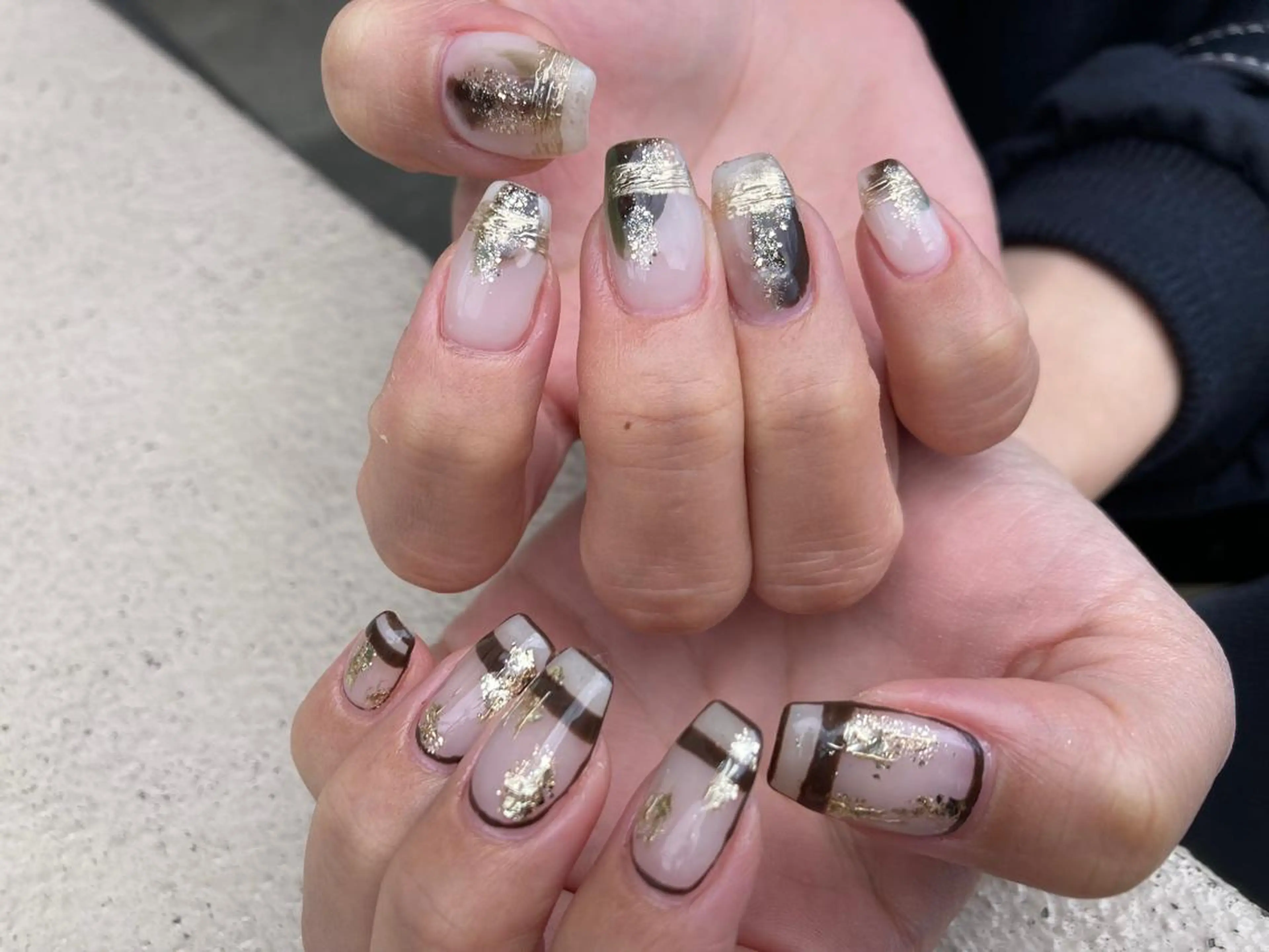 ミディアム ネイル ハンドネイル フットネイル ✴︎ Delightのネイルデザイン