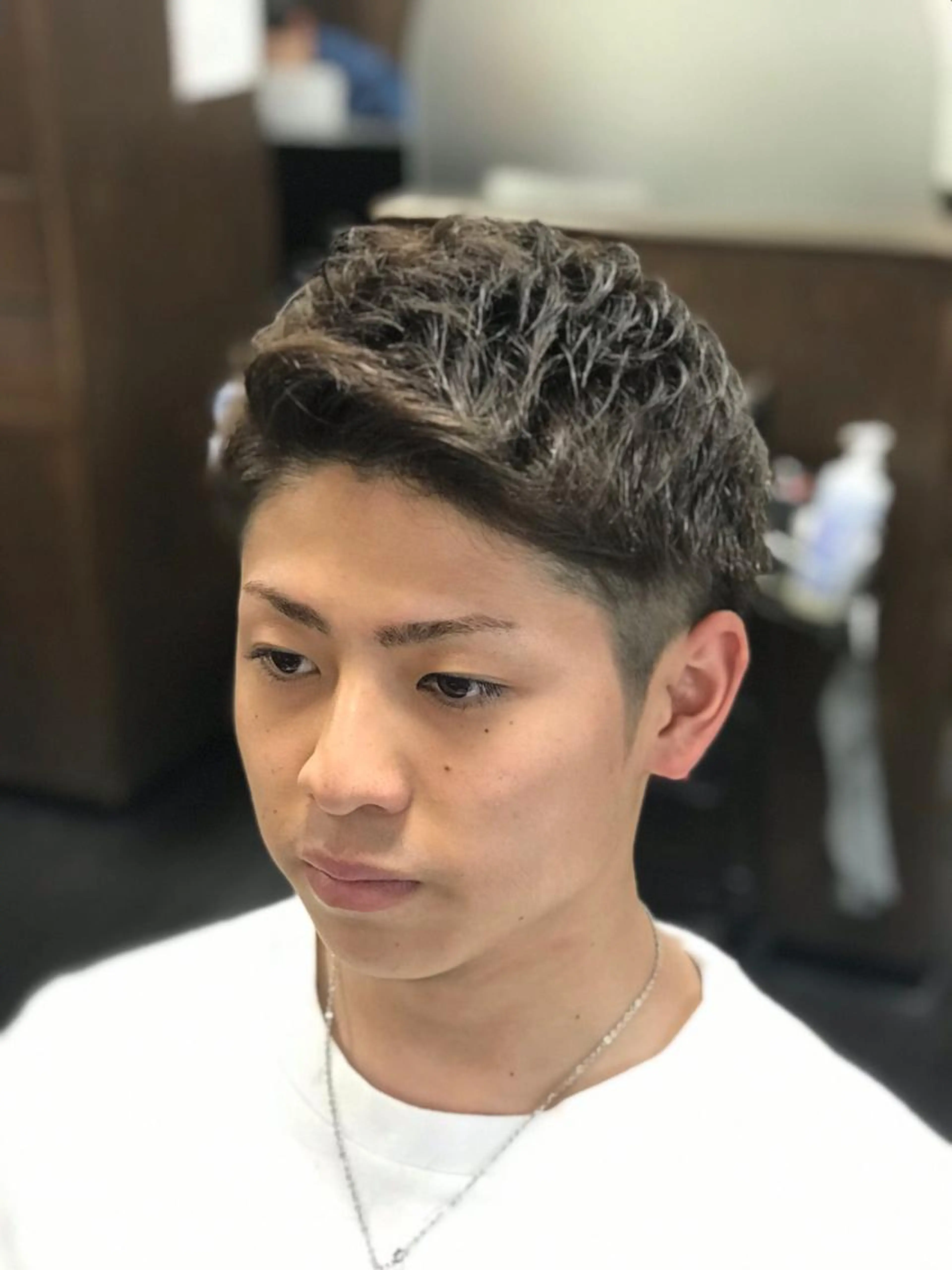 カット+シャンプー+セット(口コミ投稿撮影協力していただくと無料)の写真