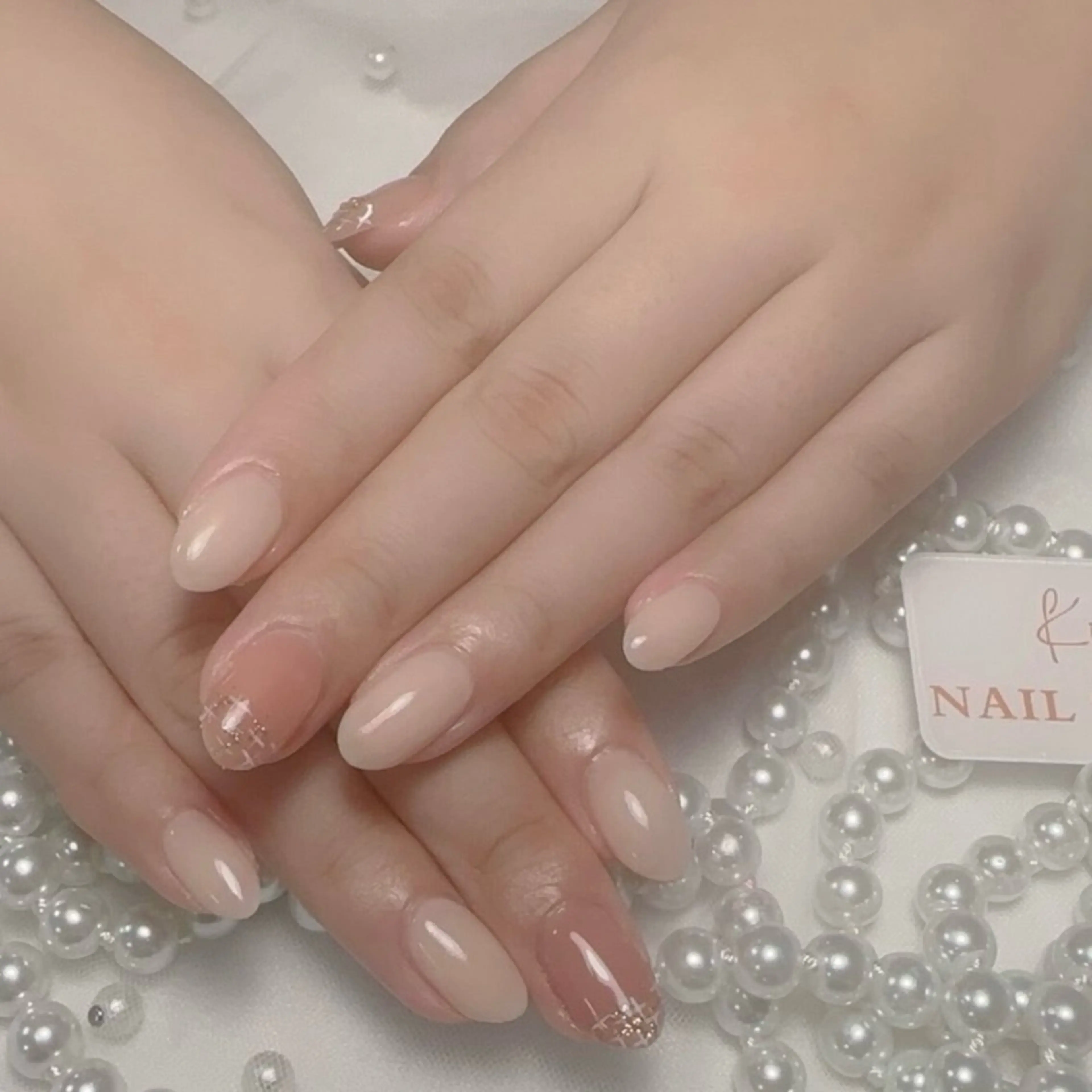 ネイル アートネイル フレンチネイル ジェルネイル グラデーション 韓国ネイル ハンドネイル ハンドケア さくら💮💮 【オフ無料】のネイルデザイン