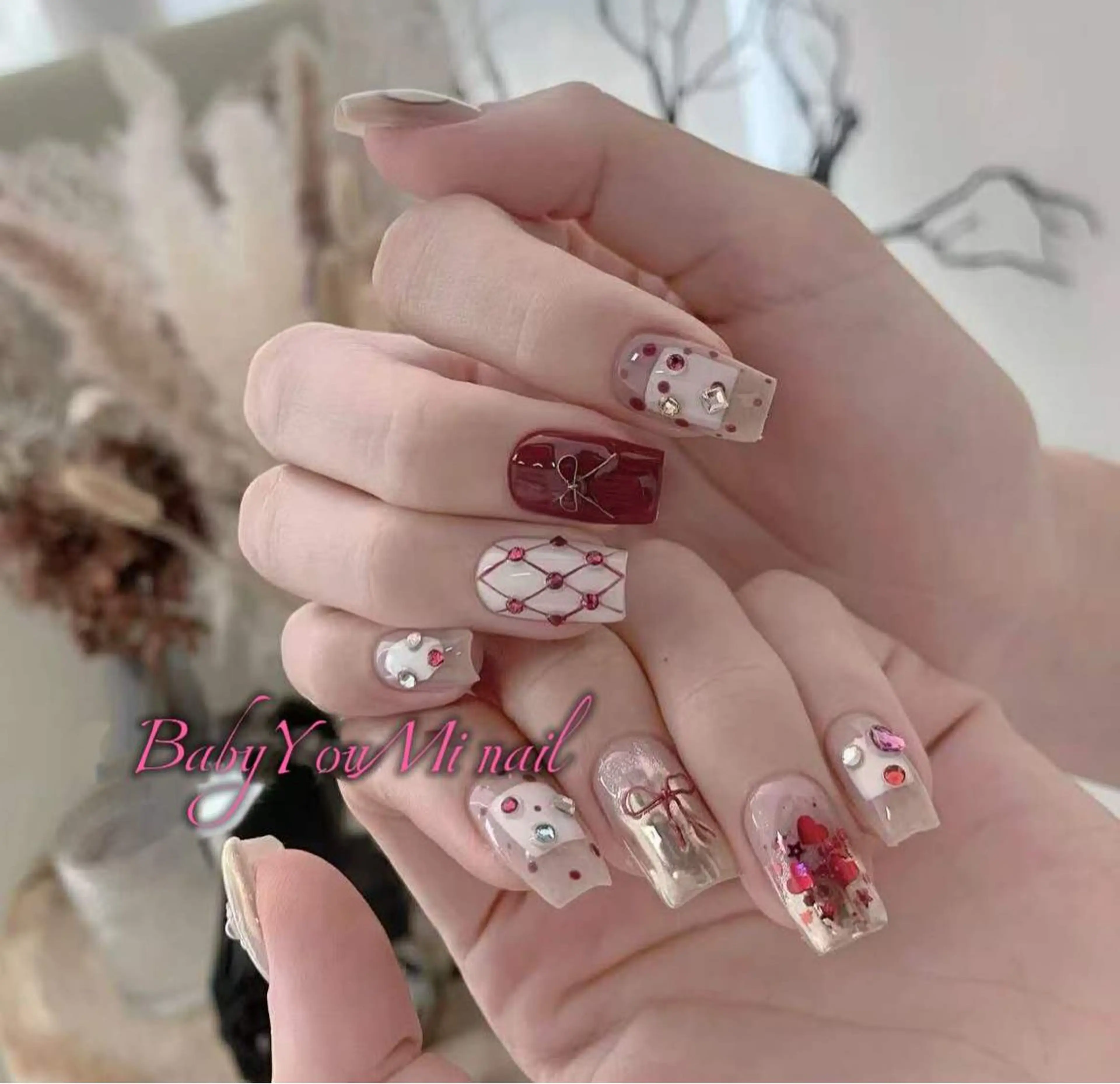 ネイル オーロラネイル フラワーネイル フットネイル フレンチネイル ジェルネイル ハンドネイル BabyYouMi ねねのネイルデザイン