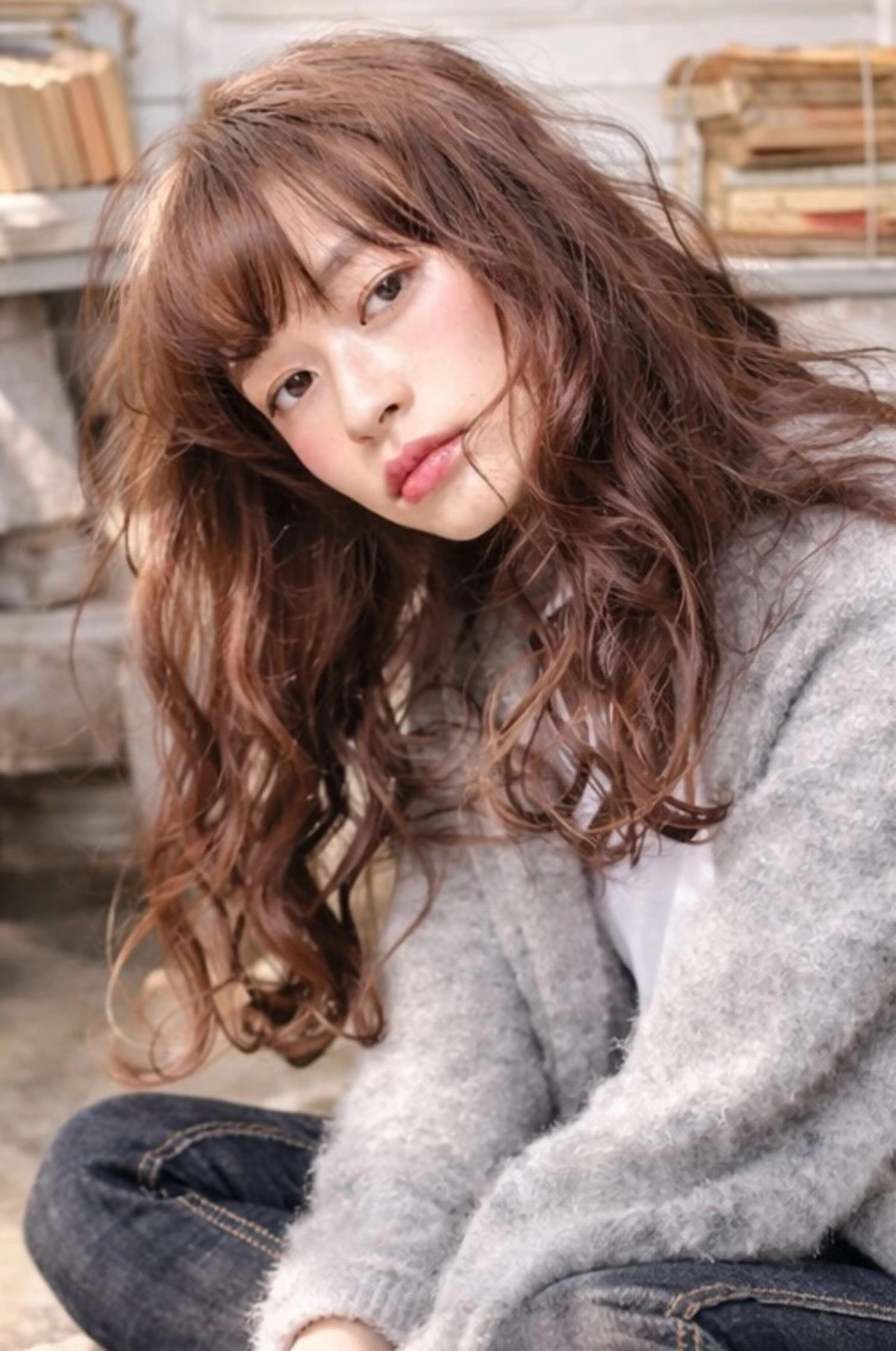 セミロング パーマ トリートメント 大西 直人のヘアスタイル