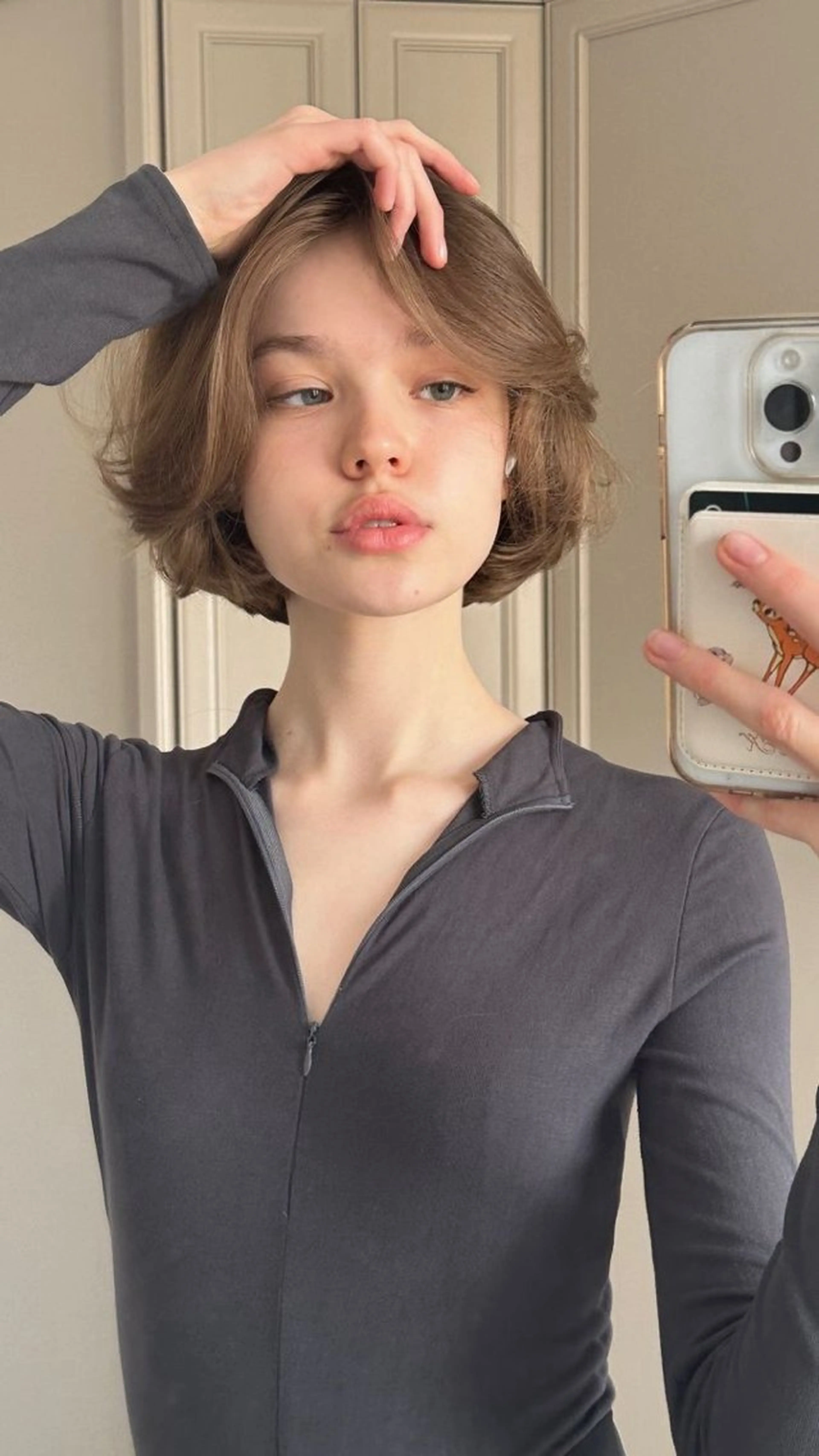 ミディアム カラー ボブレイヤー ボブ レイヤーカット カット remi ボブレイヤー／パーマのヘアスタイル