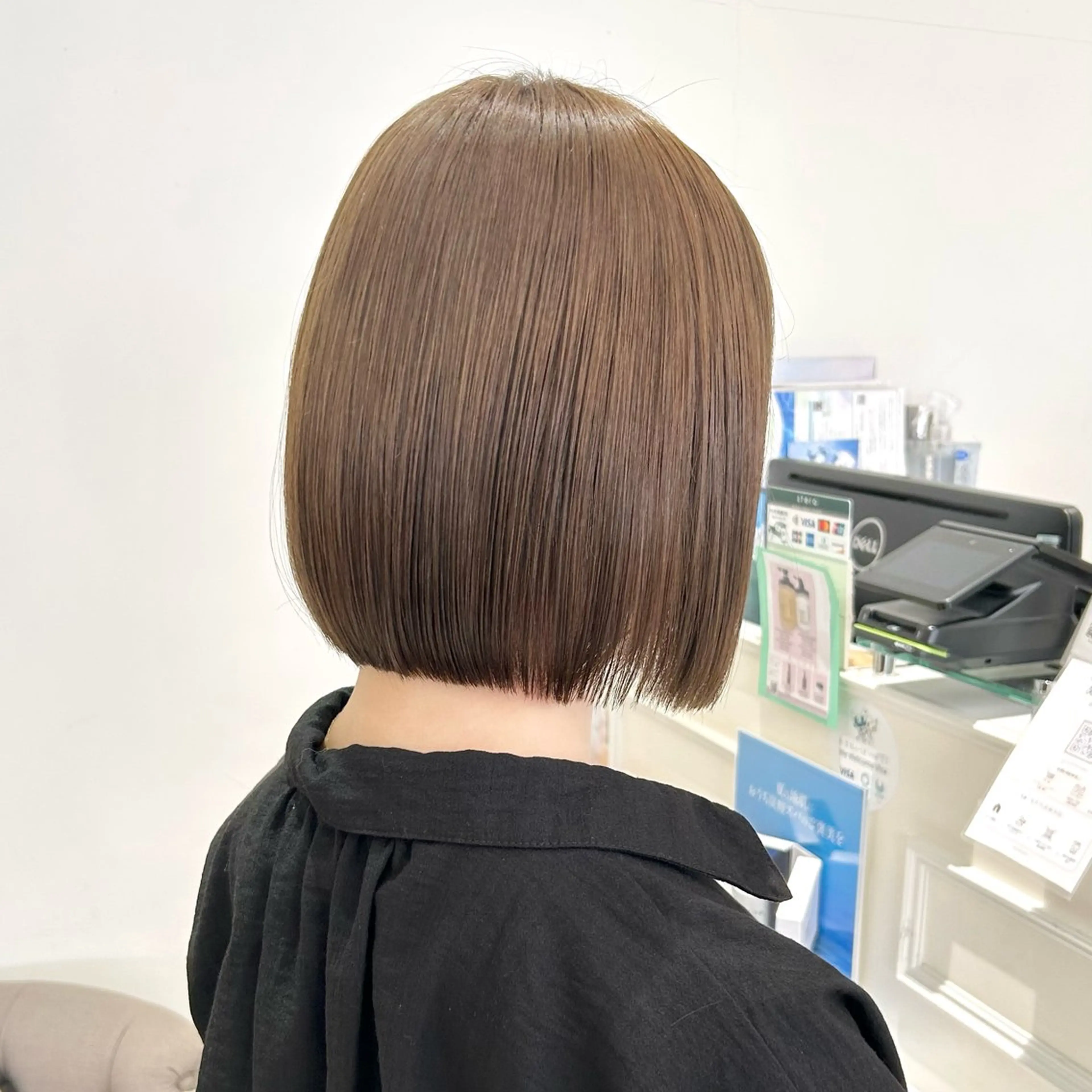 ミディアム カラー ヘアアレンジ カット ヘアカラー 吉水 彩乃 /ボブ/透明感カラーのヘアスタイル