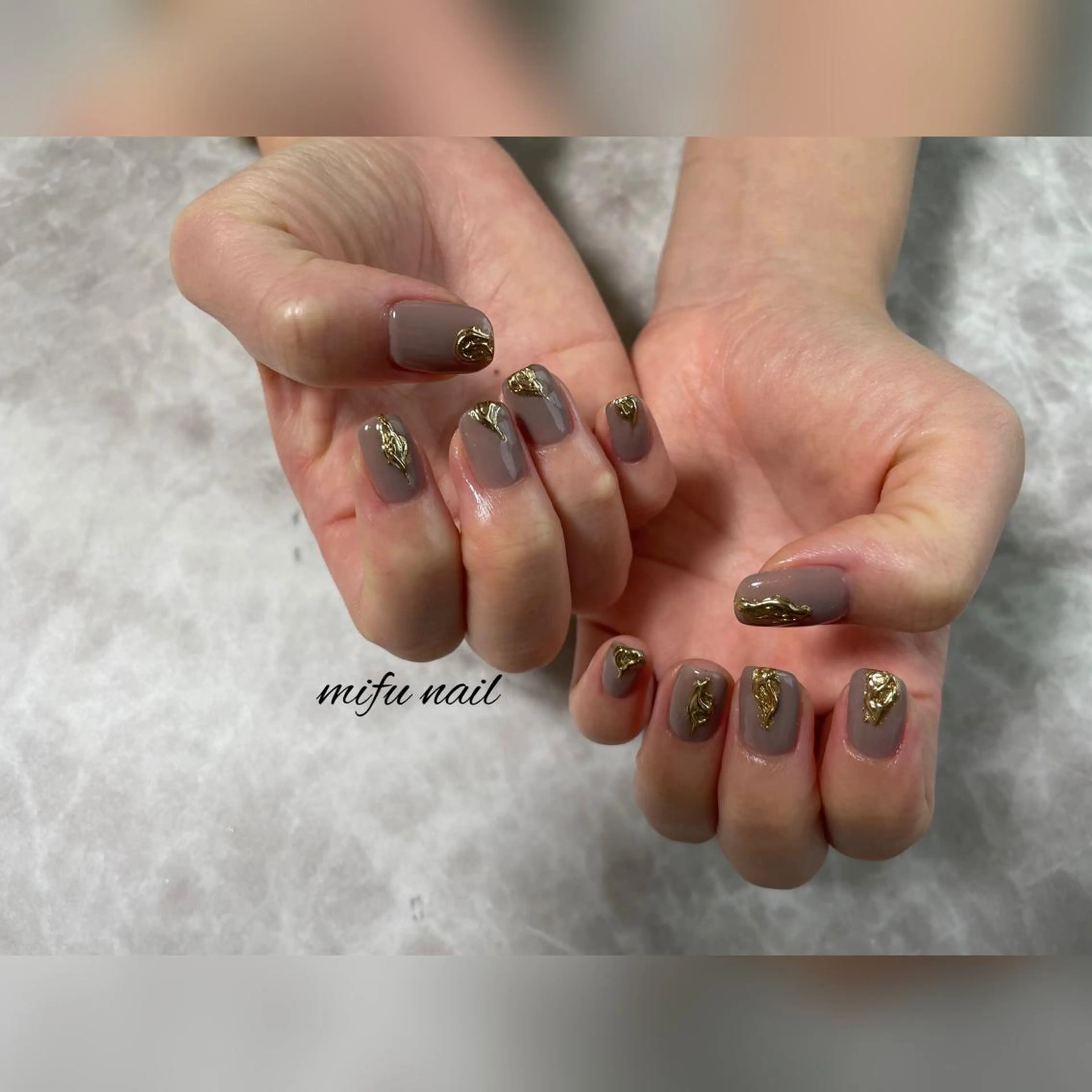 ショート ネイル ハンドネイル ハンドケア 大田 美笛香のネイルデザイン