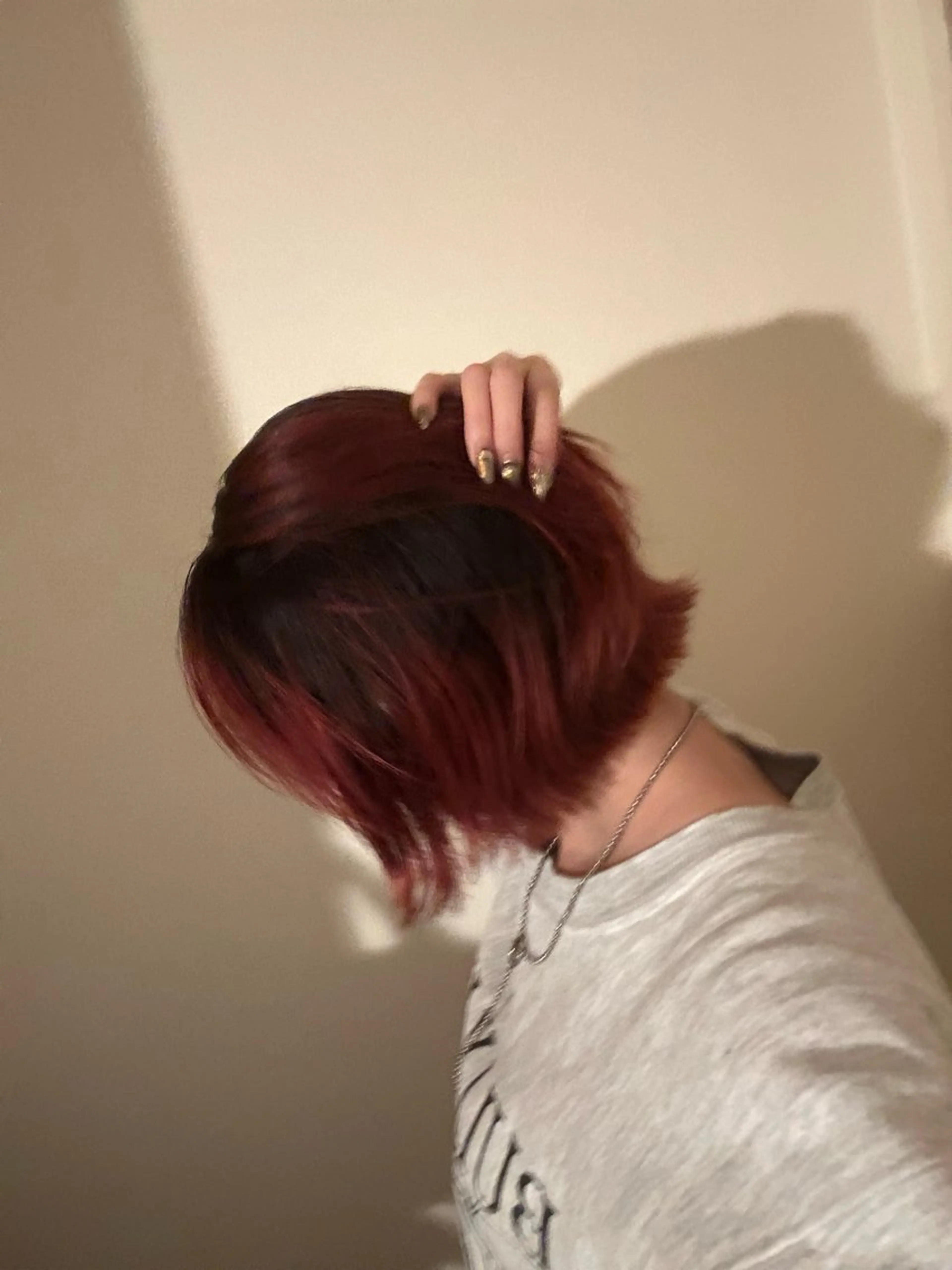 ミディアム カラー ボルドーカラー tonari所属・透明感カラー/中崎町 fukaのヘアスタイル