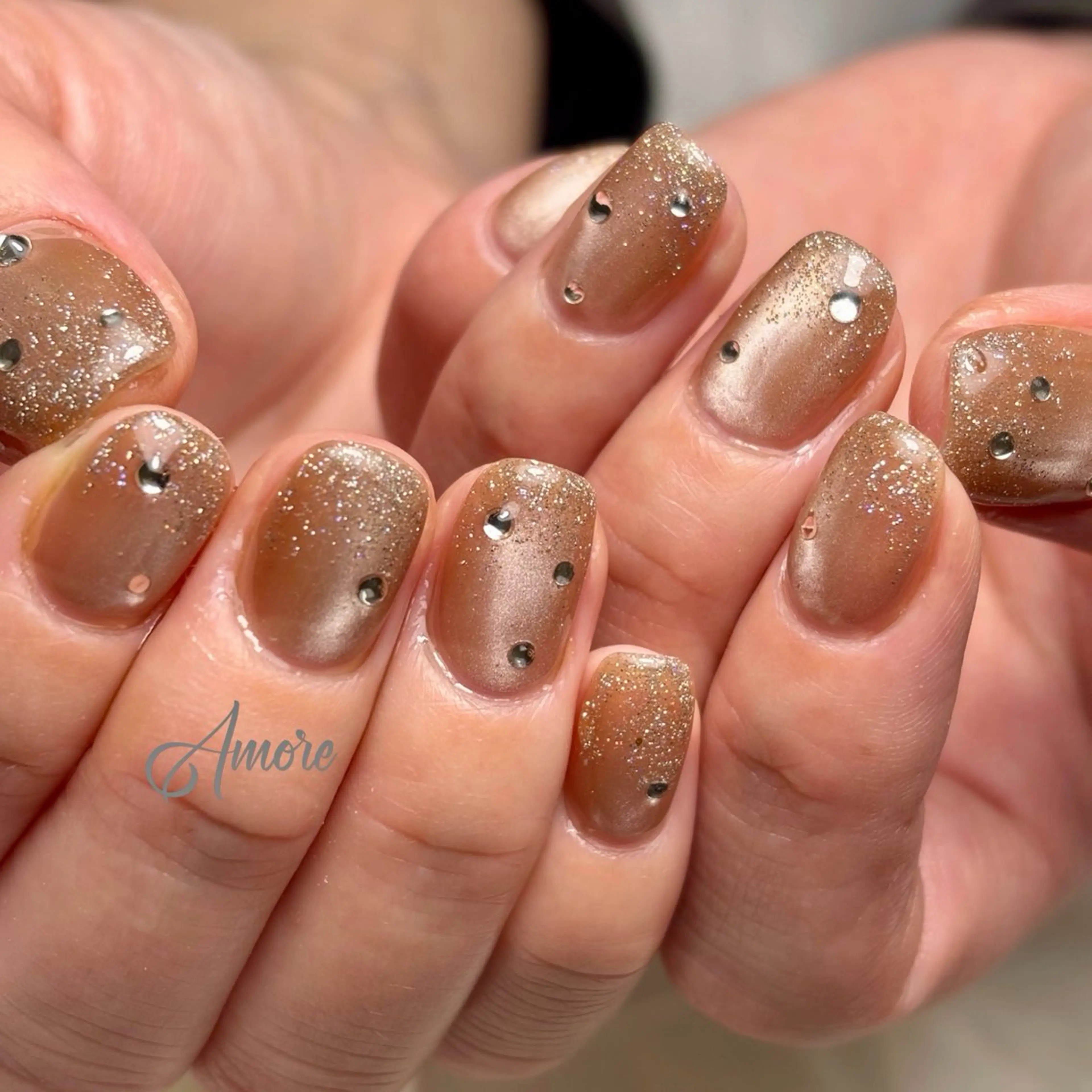 ネイル ジェルネイル キラキラネイル 韓国ネイル マグネットネイル パラジェル You kyehwaのネイルデザイン