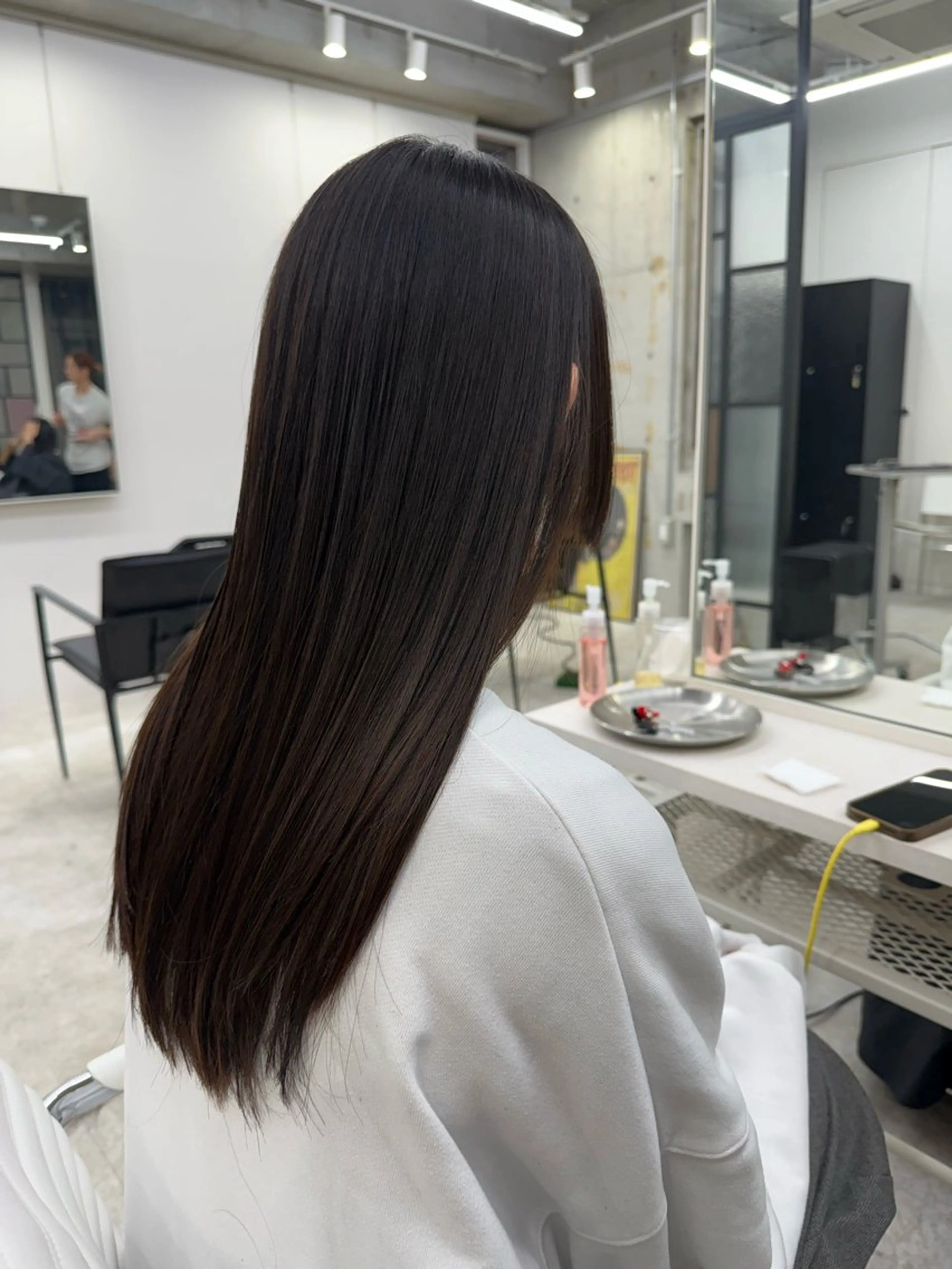 ロング カラー パーマ 髪質改善 縮毛矯正 トリートメント 縮毛矯正 トリートメント 國井 廉のヘアスタイル