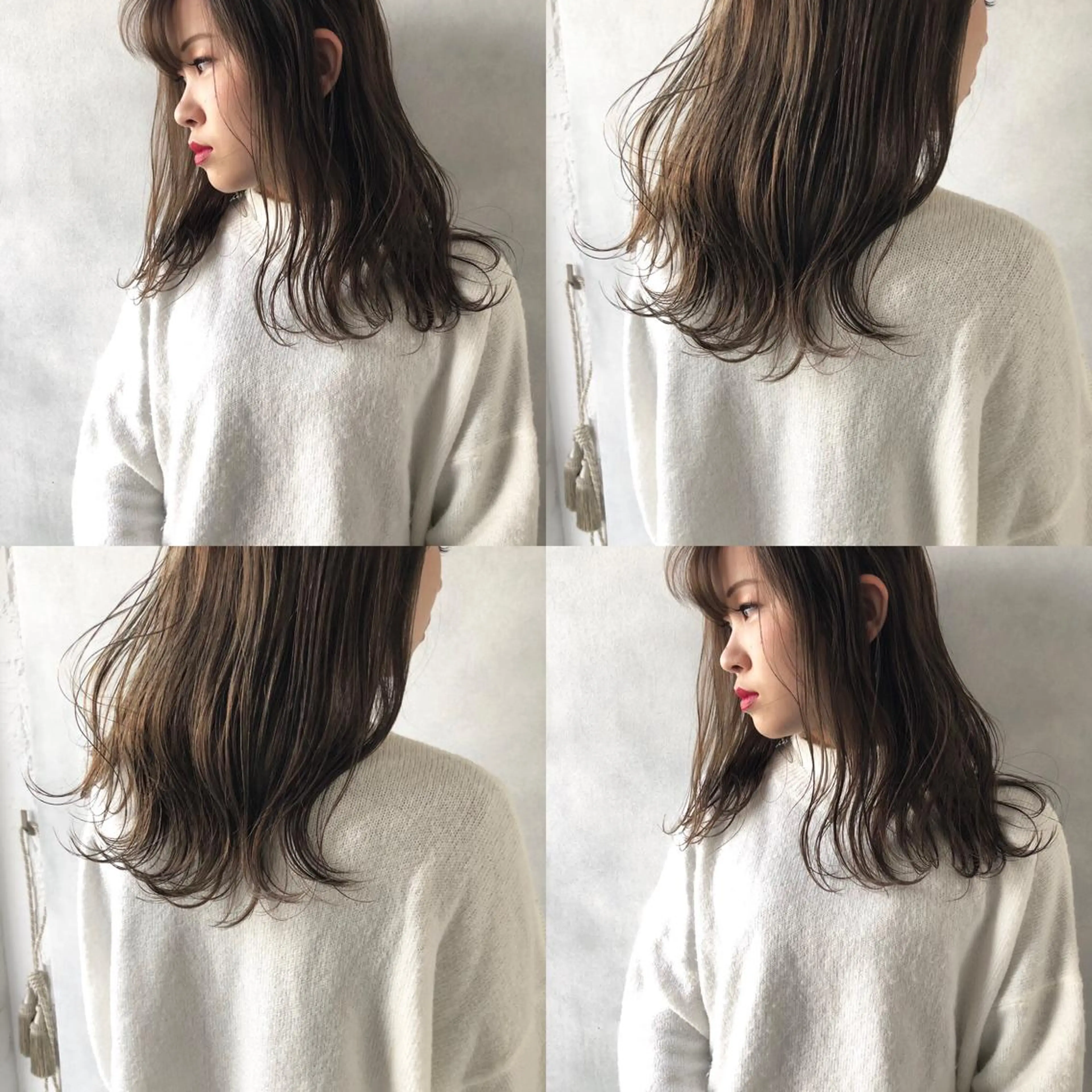 ミディアム ハイライト 小澤大輔 YOLO hairのヘアスタイル