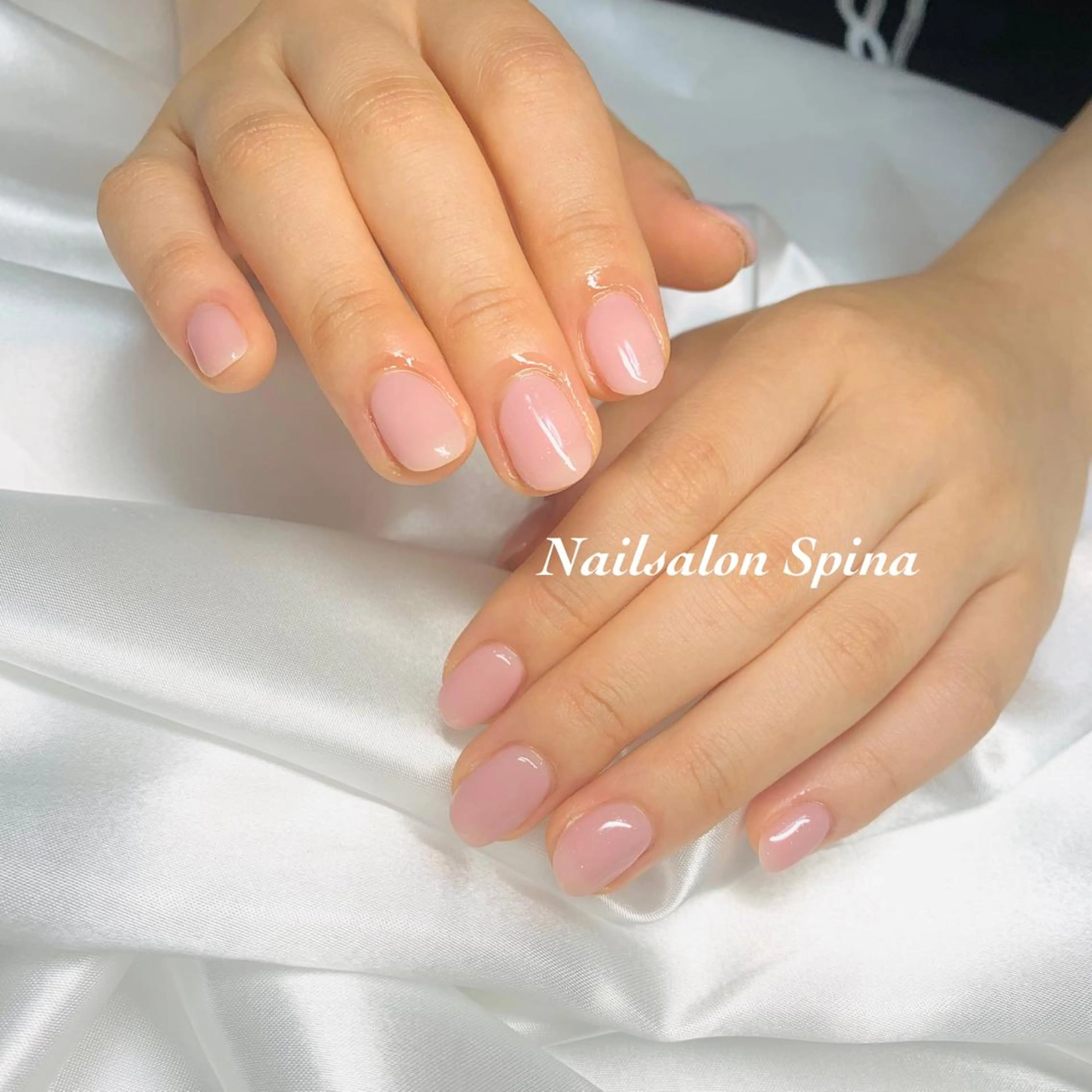 ネイル ジェルネイル ワンカラーネイル パラジェル ピンク ハンドネイル Nailsalon Spina 琴美のネイルデザイン