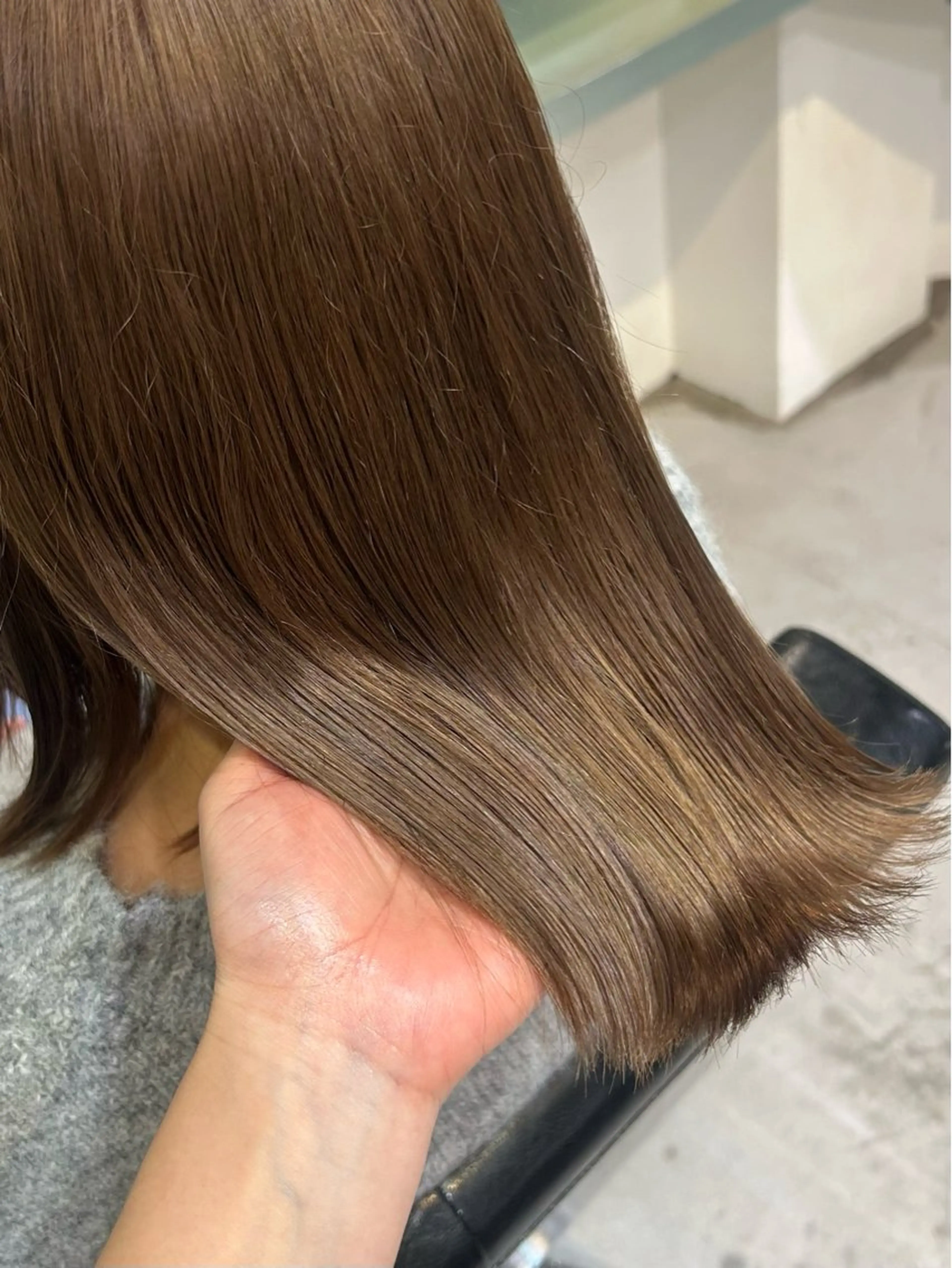 ミディアム カラー パーマ メンズ カット ヘアカラー レイヤー/透明感/ ブリーチなし/わかなのヘアスタイル