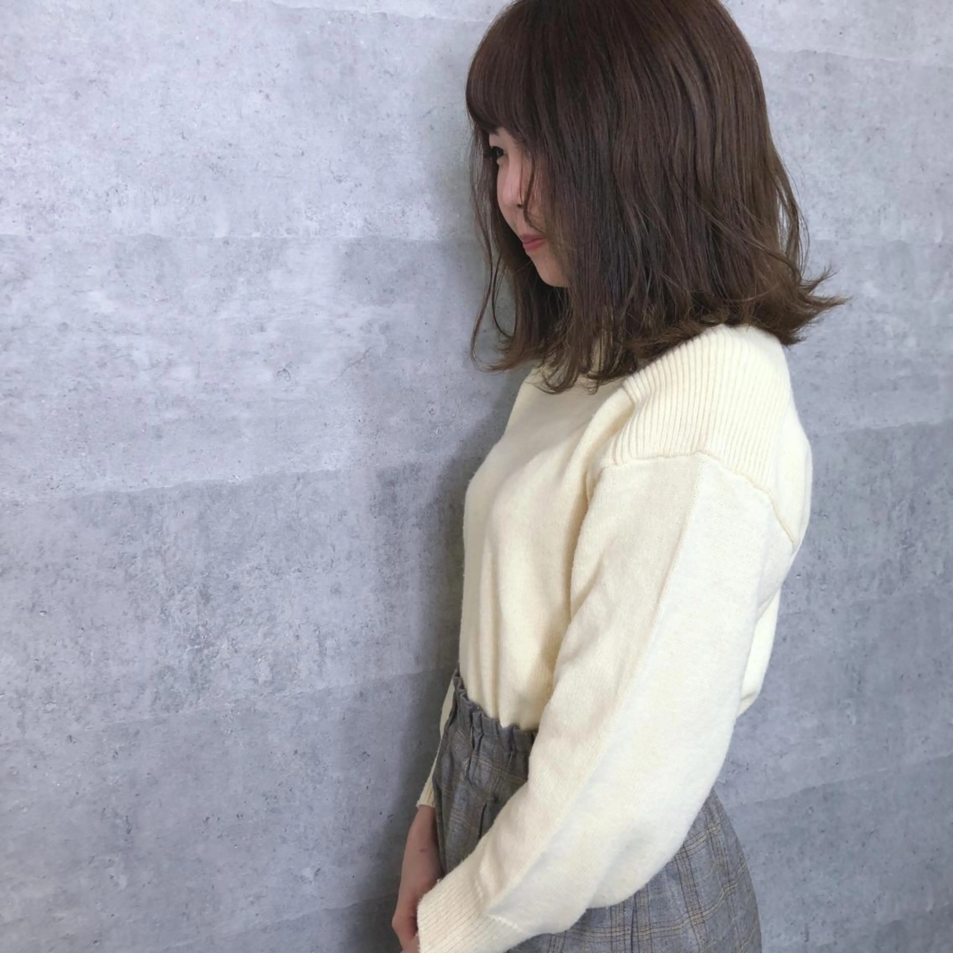 ミディアム カラー 髪質改善 中川　翔のヘアスタイル