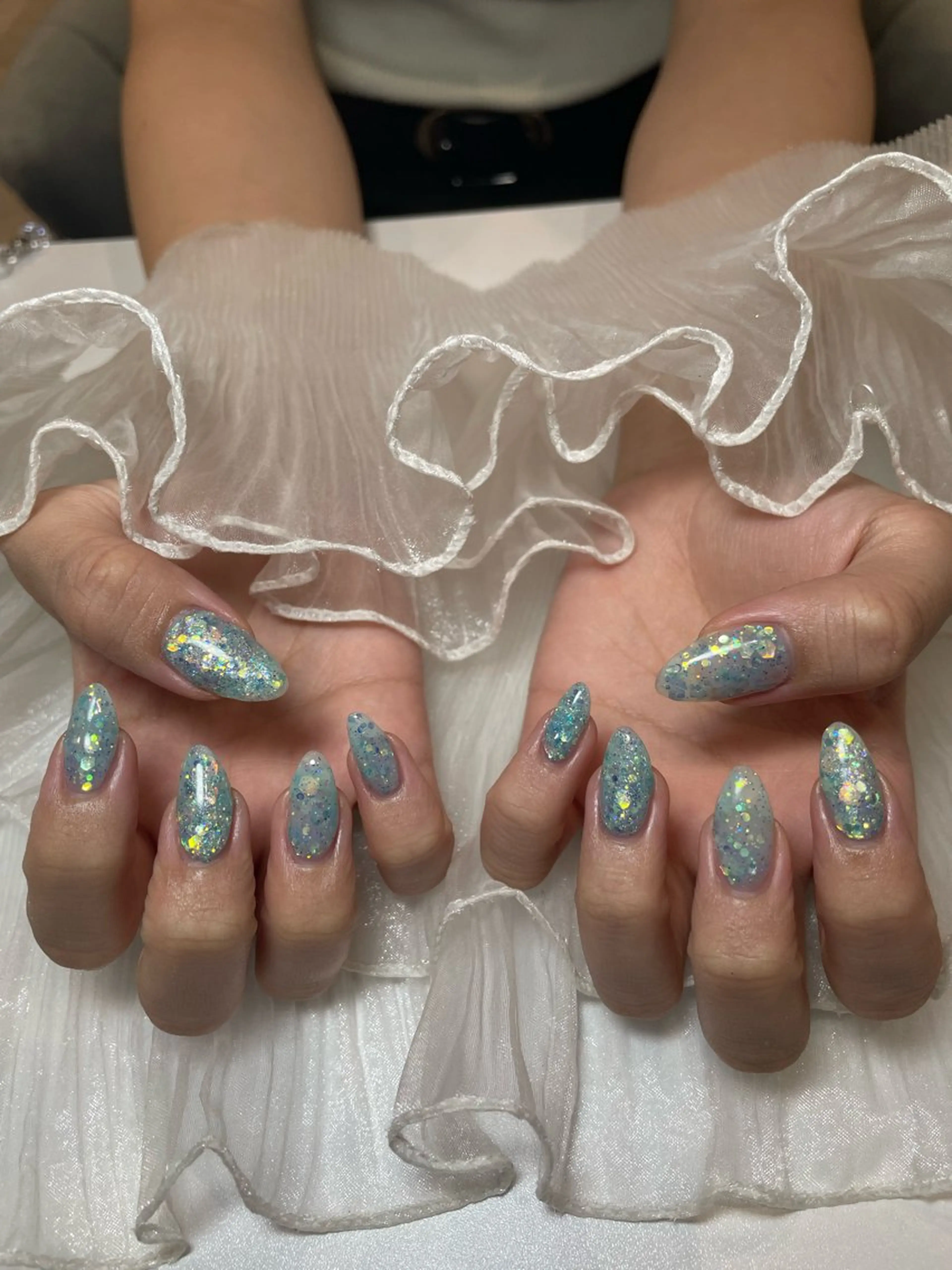 ネイル ハンドネイル ‪るか/‪透明感 カラー/アレンジのヘアスタイル