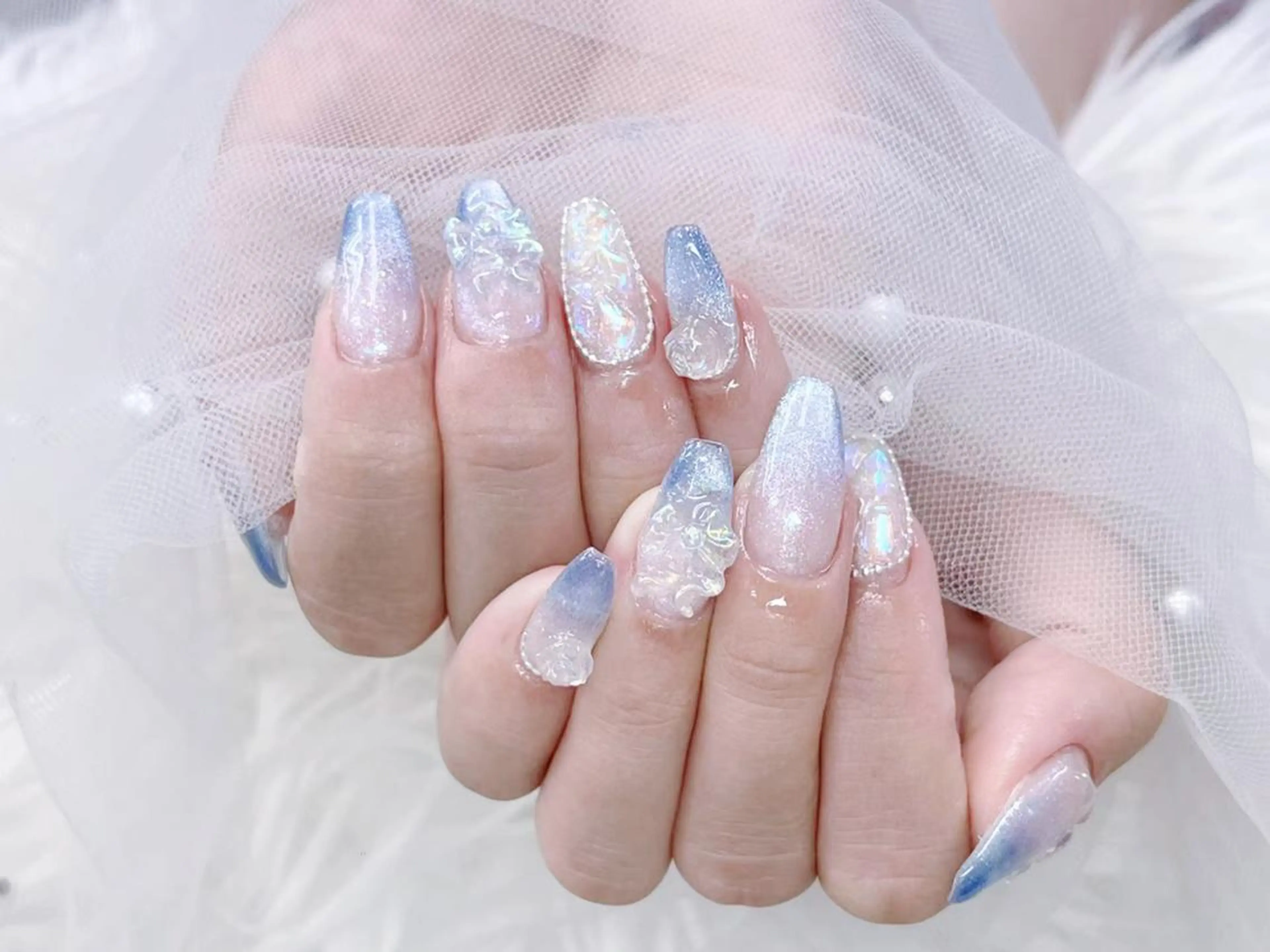 メンズ ネイル メンズ韓国風 アートネイル フレンチネイル ジェルネイル キラキラネイル ハンドネイル フットネイル Bloom kabukiのネイルデザイン