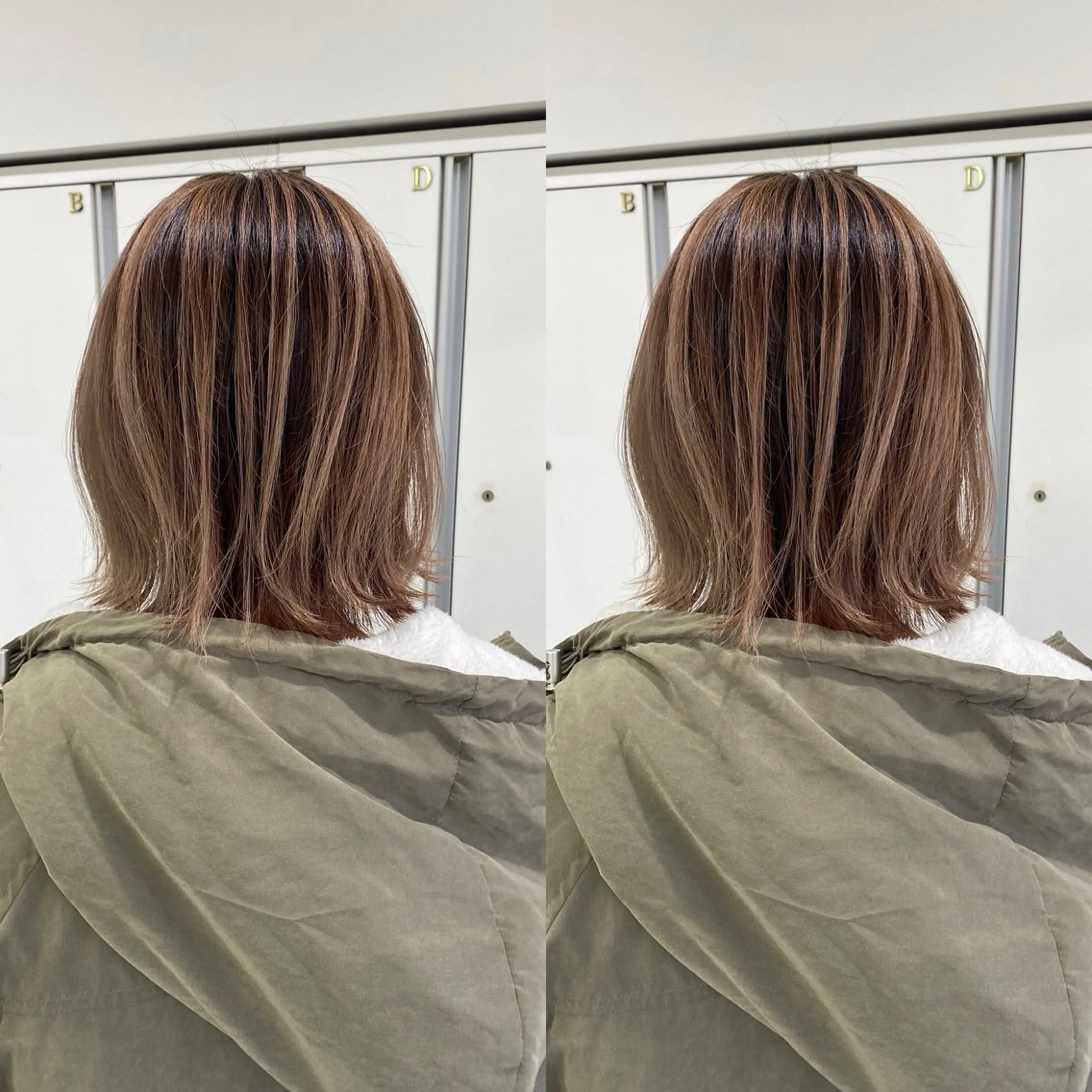 ミディアム カラー バレイヤージュ レイヤーカット カット ヘアカラー トリートメント 髪質改善カラー/店長 宮内秀峰のヘアスタイル