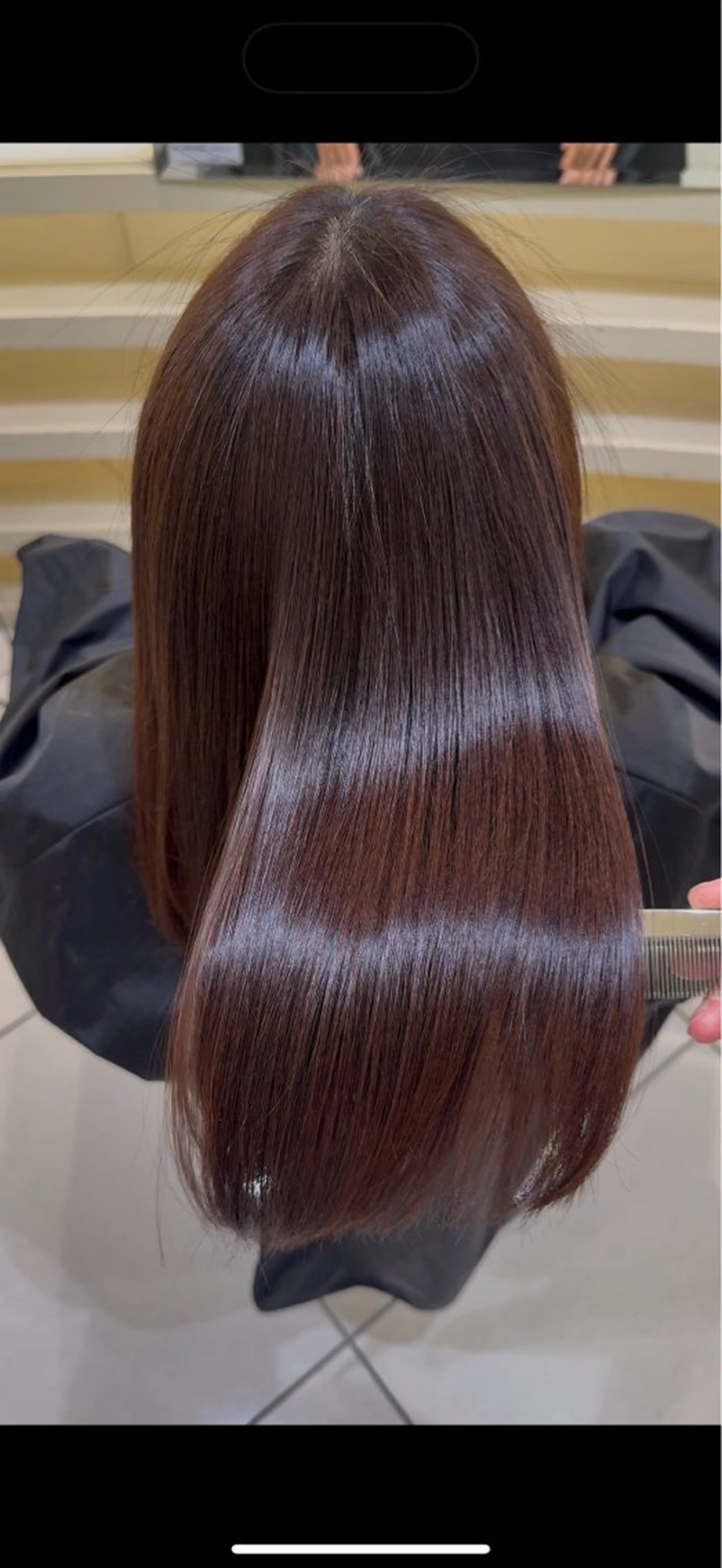 ミディアム 縮毛矯正 髪質改善/縮毛矯正/ 酸性ストレート/まやのヘアスタイル