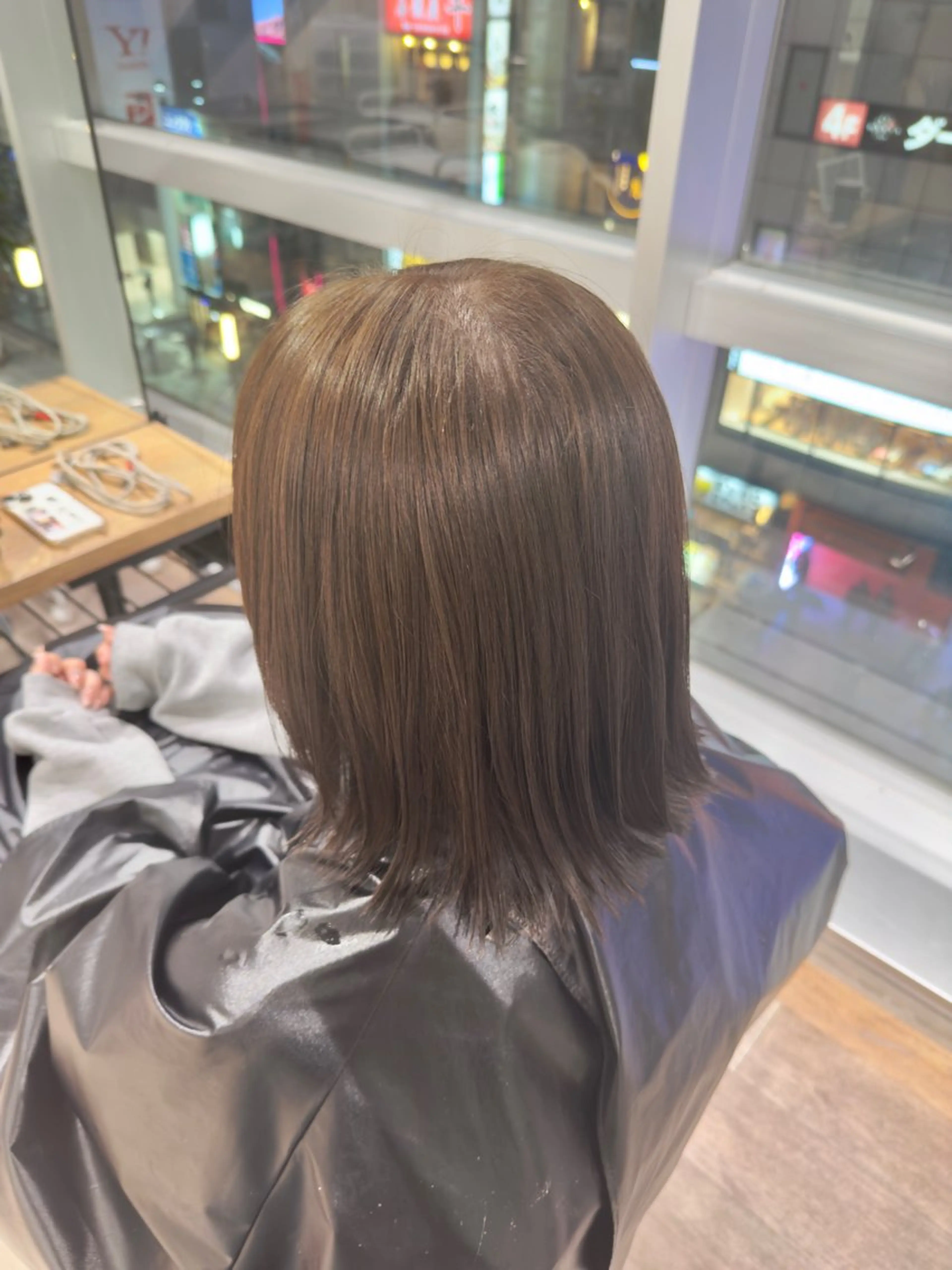 ロング カラー ネイビーカラー 立川/ブリーチ/ 髪質改善/西川翔真のヘアスタイル