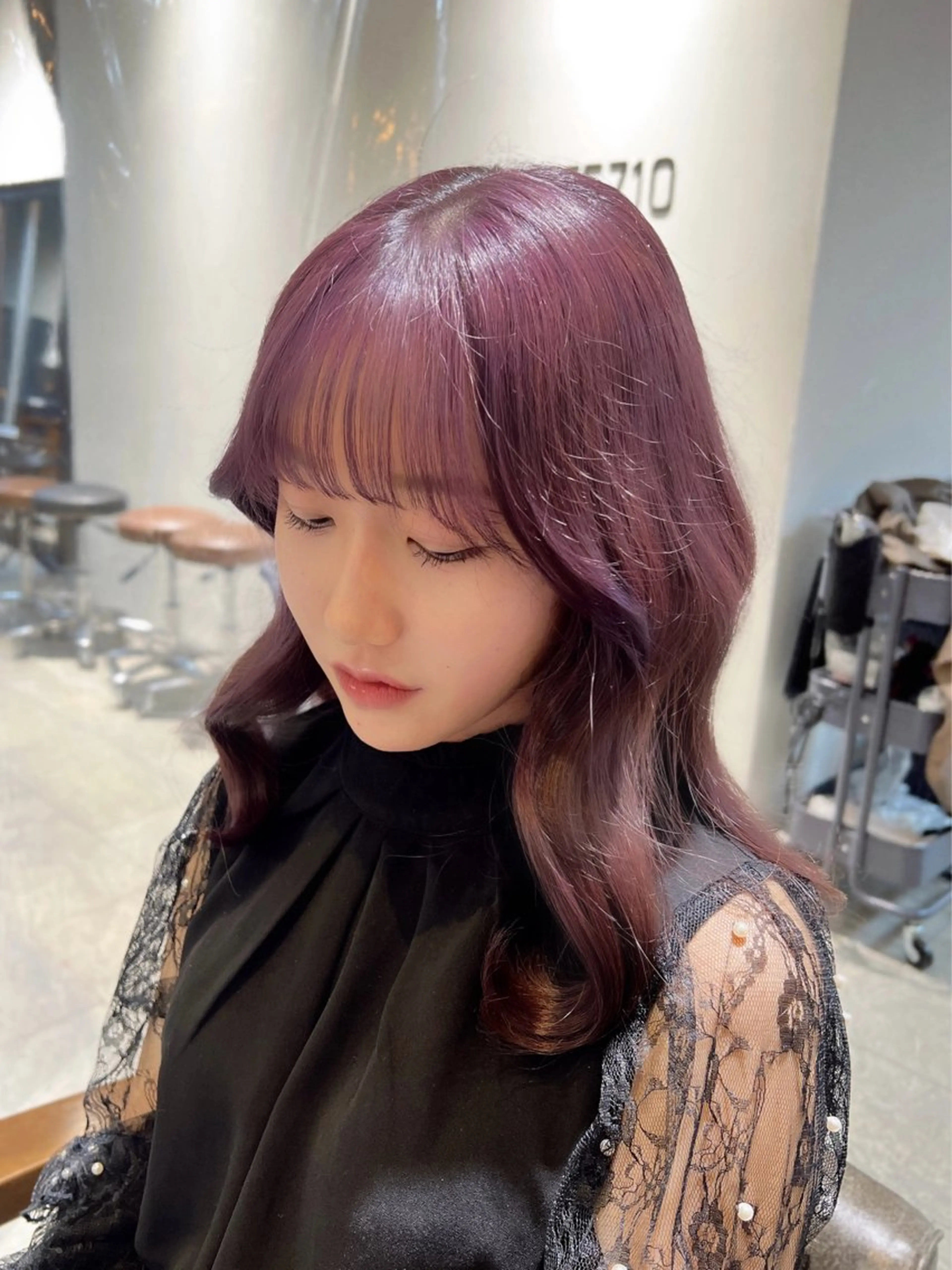 セミロング カラー ヘアアレンジ Lani5710所属・🎀ハイトーン・艶 カラー HANA🎀のヘアスタイル