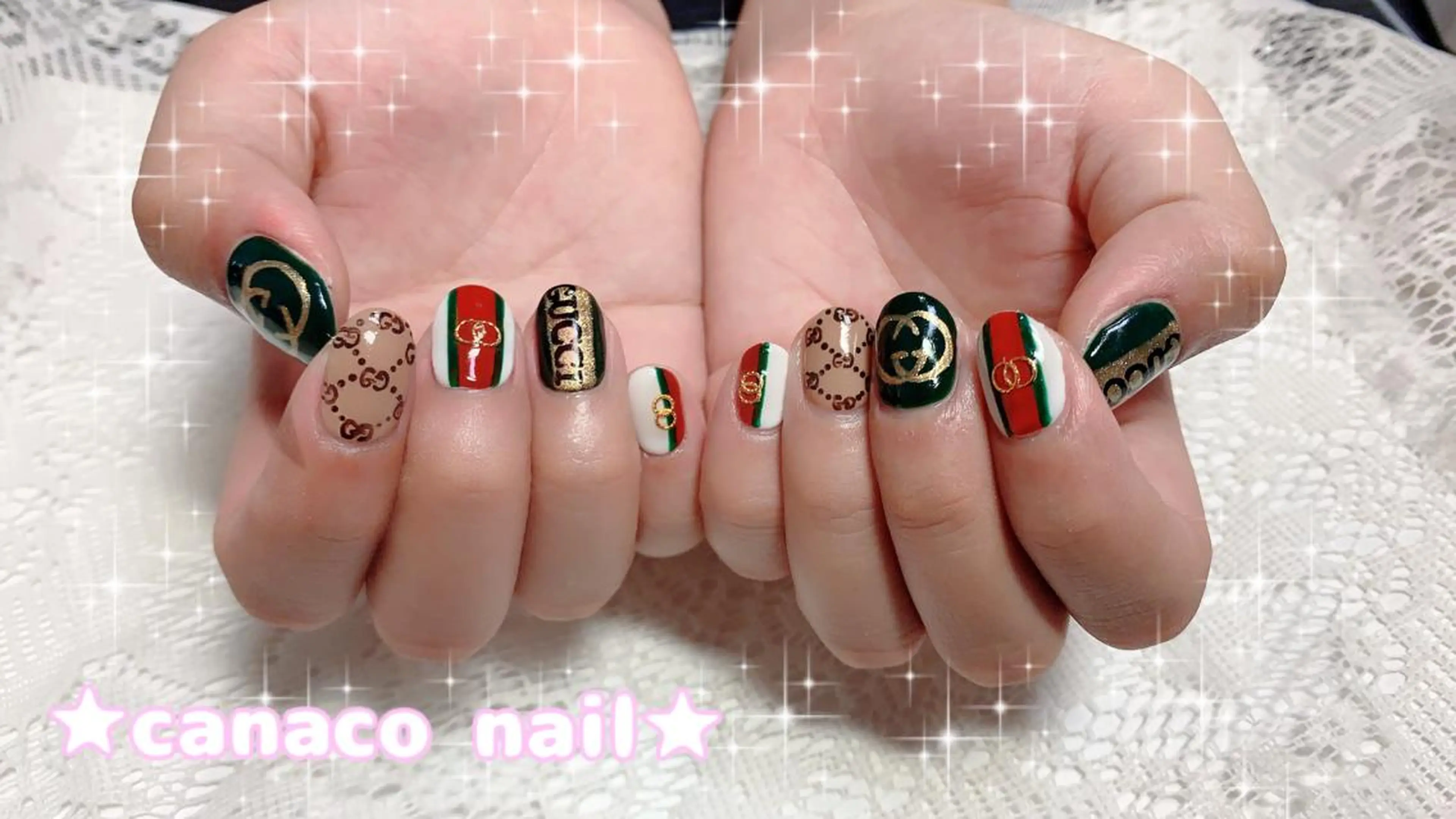 ネイル アートネイル ジェルネイル パラジェル ストーンネイル ハンドネイル ハンドケア Felice所属・ベテランネイル cnc  nailのネイルデザイン
