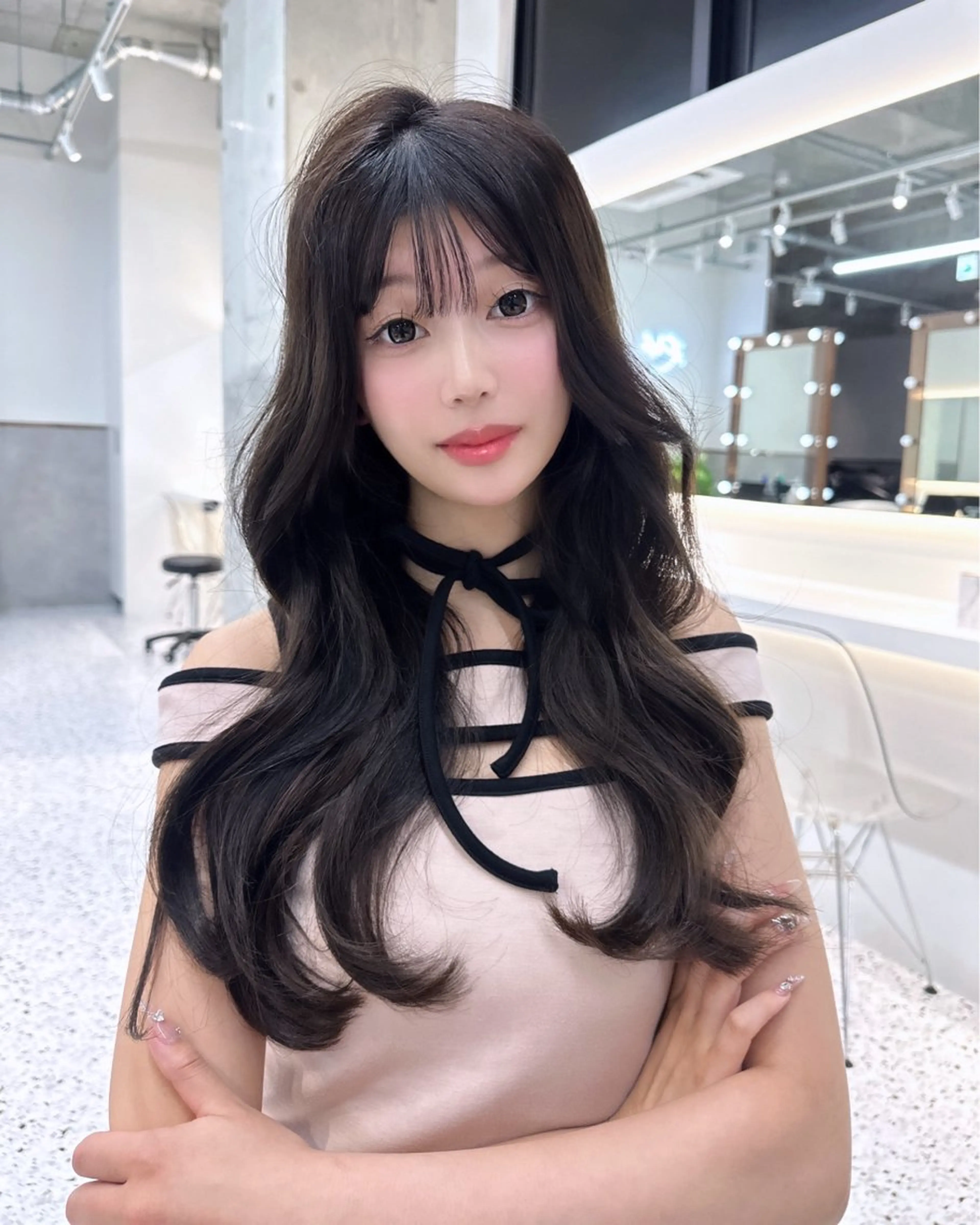 ロング 髪質改善×韓国ヘアサロン Role 博多【ロール】所属・yui🎀ブリーチ なしWカラー／博多のヘアスタイル