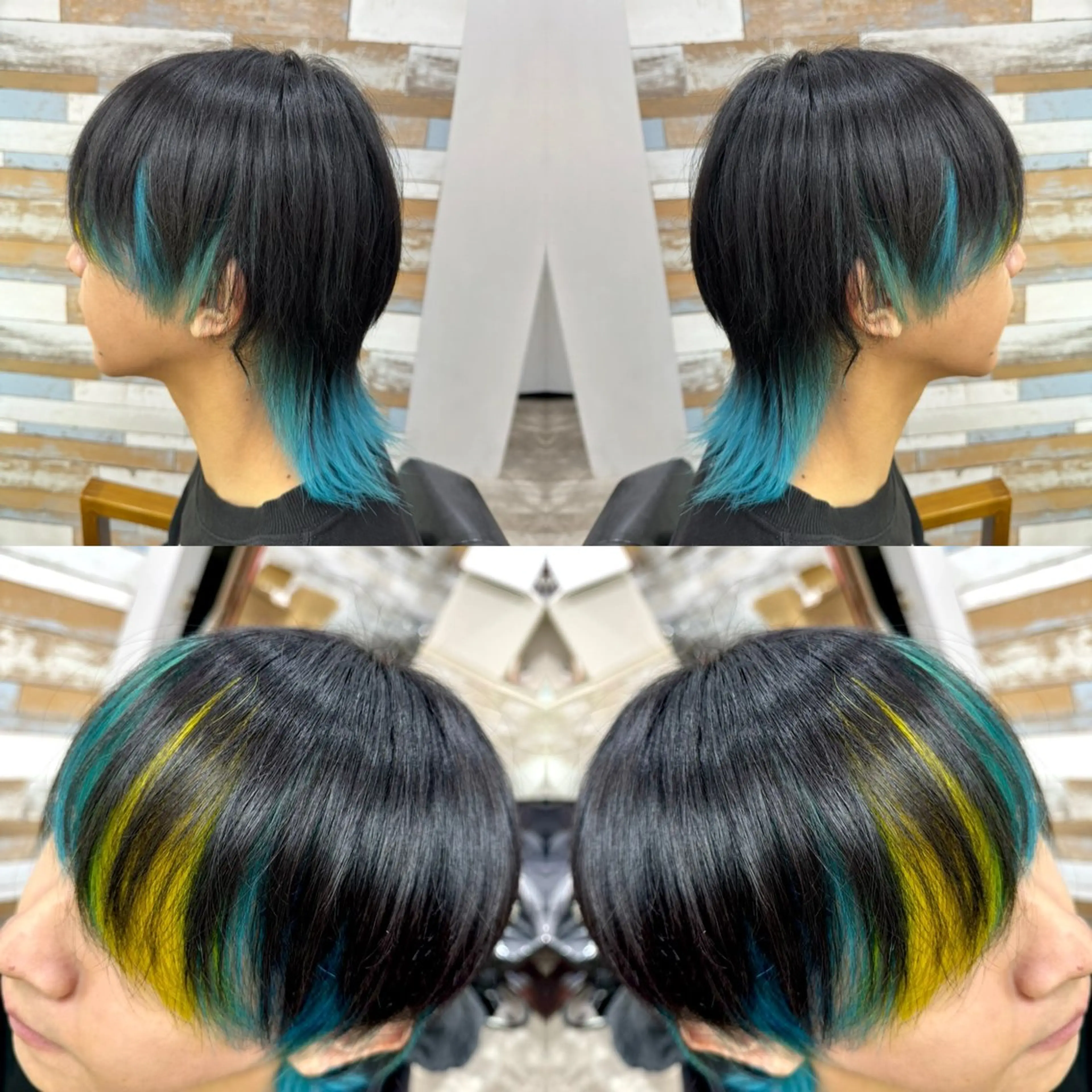 ショート カラー メンズ ヘアカラー トリートメント "PEPPU "所属・派手髪、ハイトーン ショートヘアShinのヘアスタイル