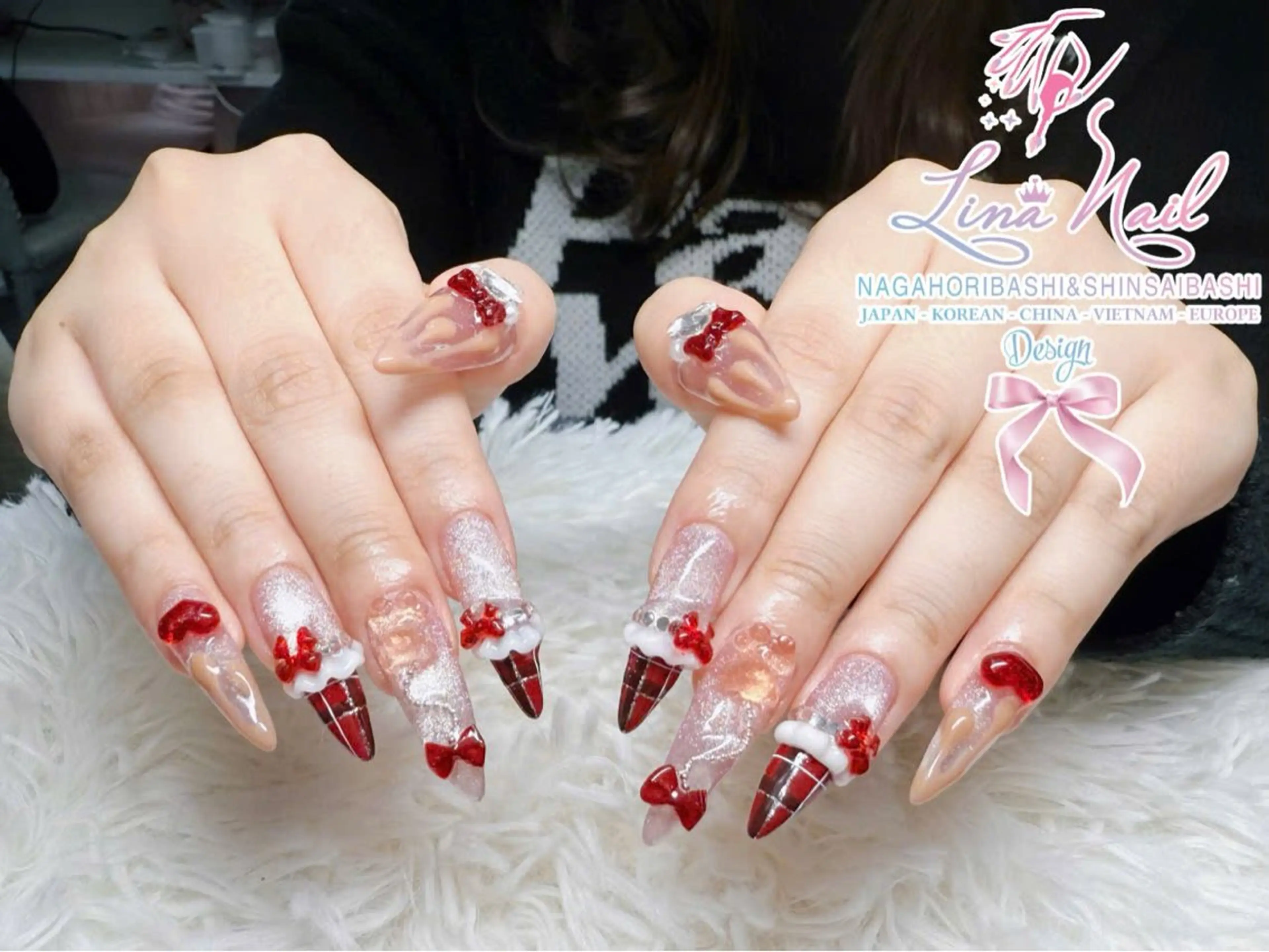 ネイル チークネイル 桜ネイル フラッシュネイル フットネイル ジェルネイル ハンドネイル ７９LINA NAIL 心斎橋店所属・リナネイル アメ村心斎橋店のネイルデザイン