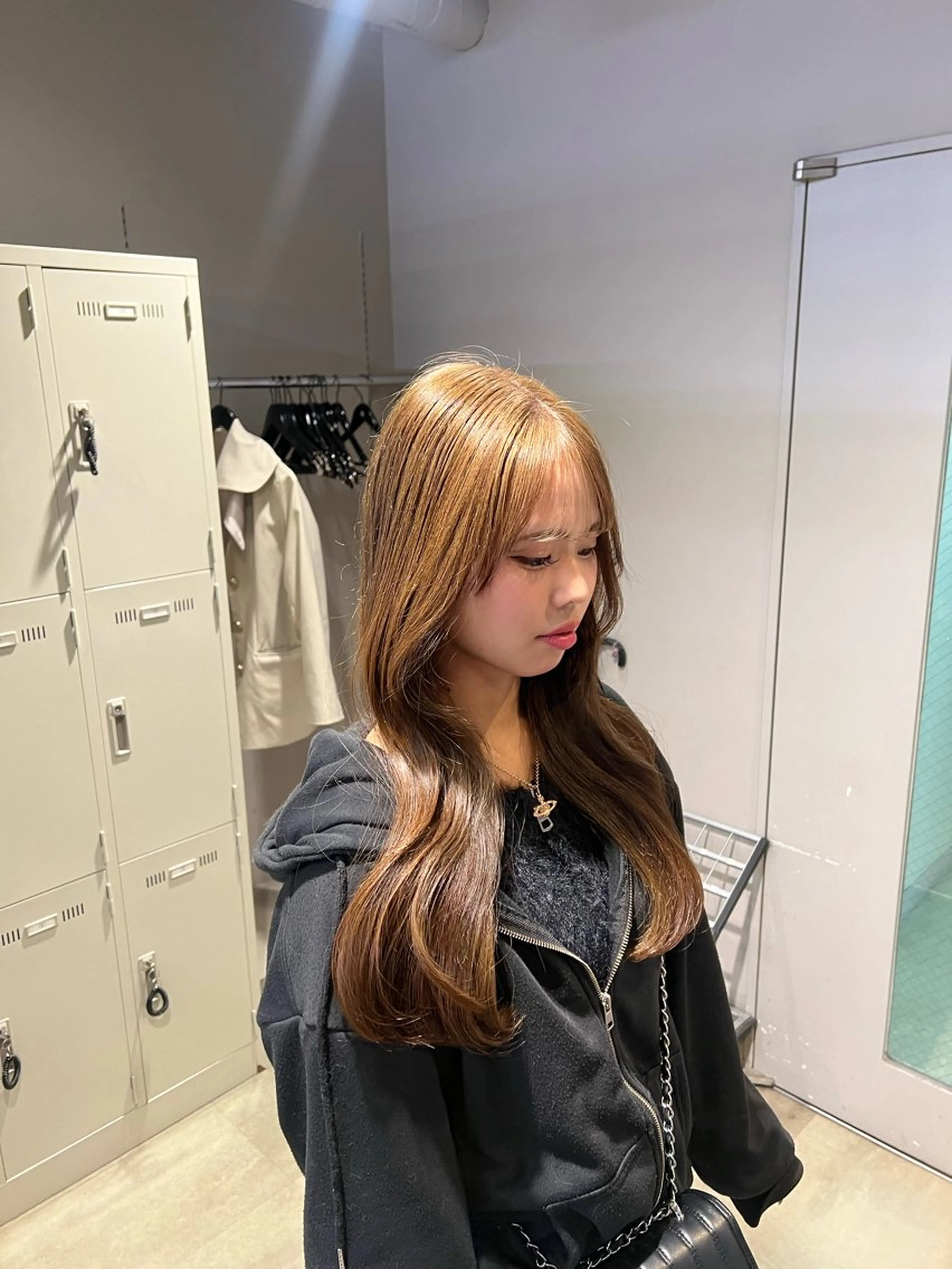 セミロング カラー カット ヘアカラー 韓国レイヤーカット /REIのヘアスタイル