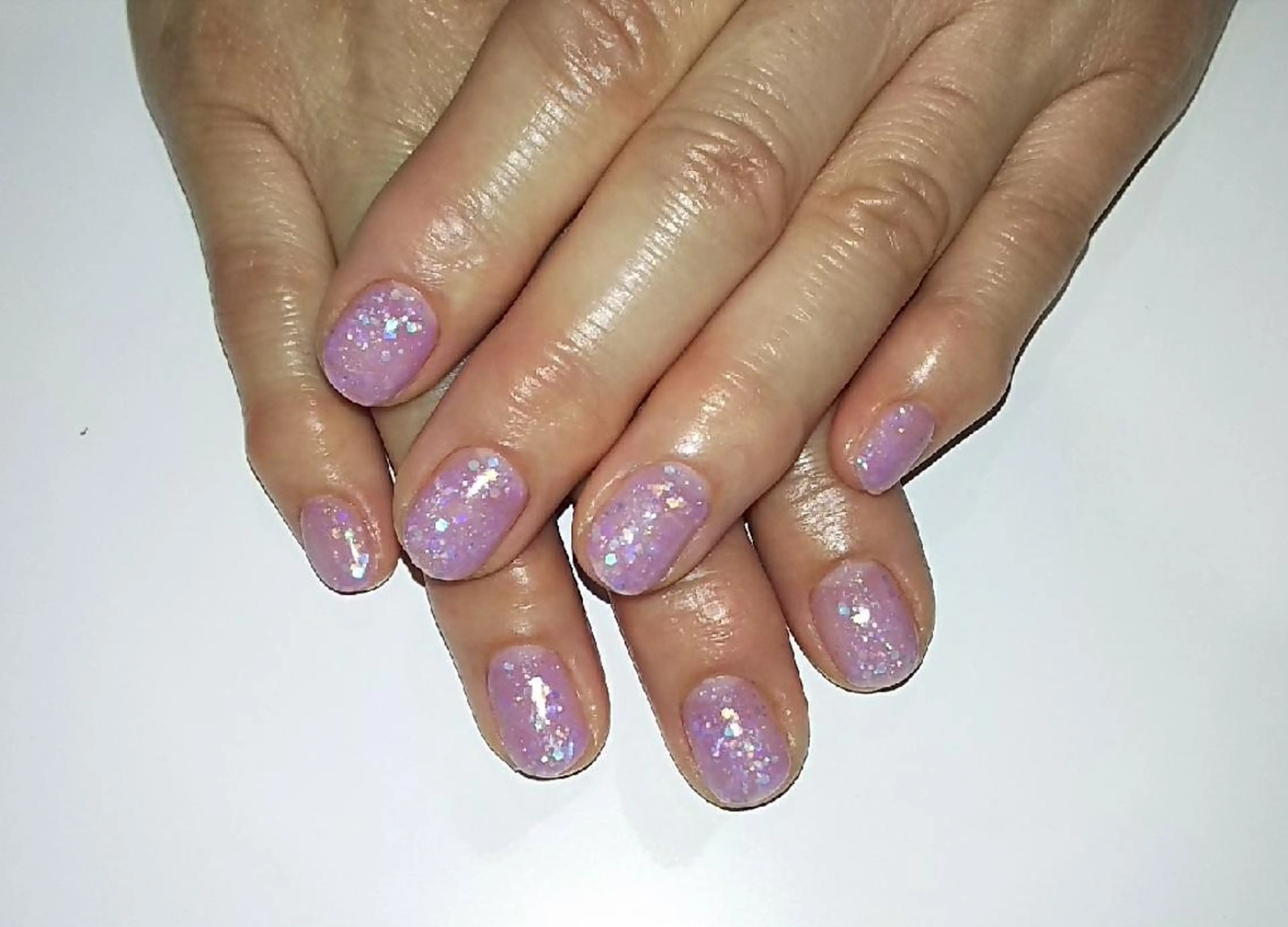 ネイル ホログラムネイル 氷ネイル・うるうるネイル ラメ(グリッター) ワンカラーネイル Progress Nailのネイルデザイン