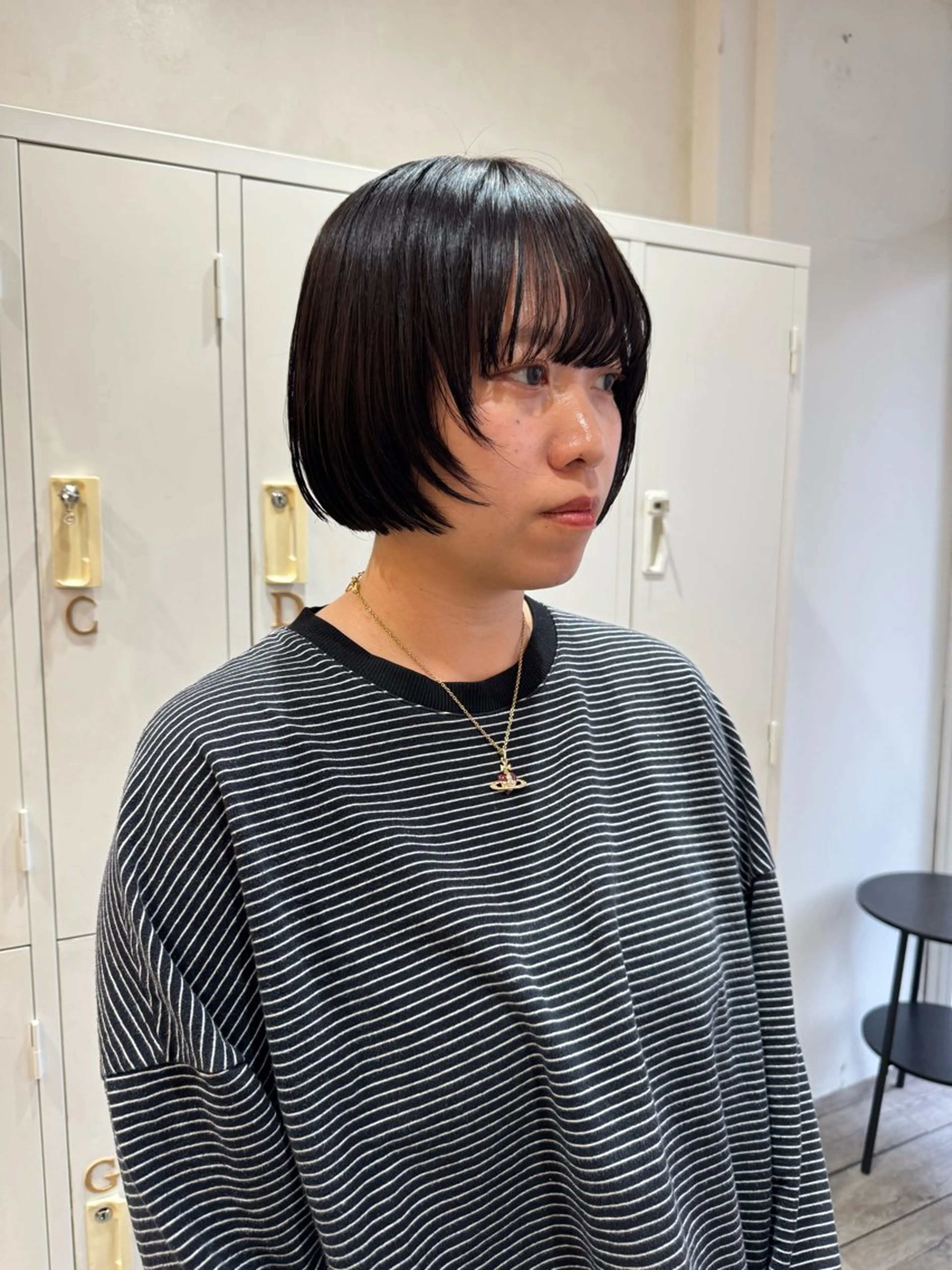 ショート ショートボブ ボブ 顔まわりレイヤー レイヤーカット ショートヘア カット ヘアカラー ROMEO京橋 タナカユアンのヘアスタイル