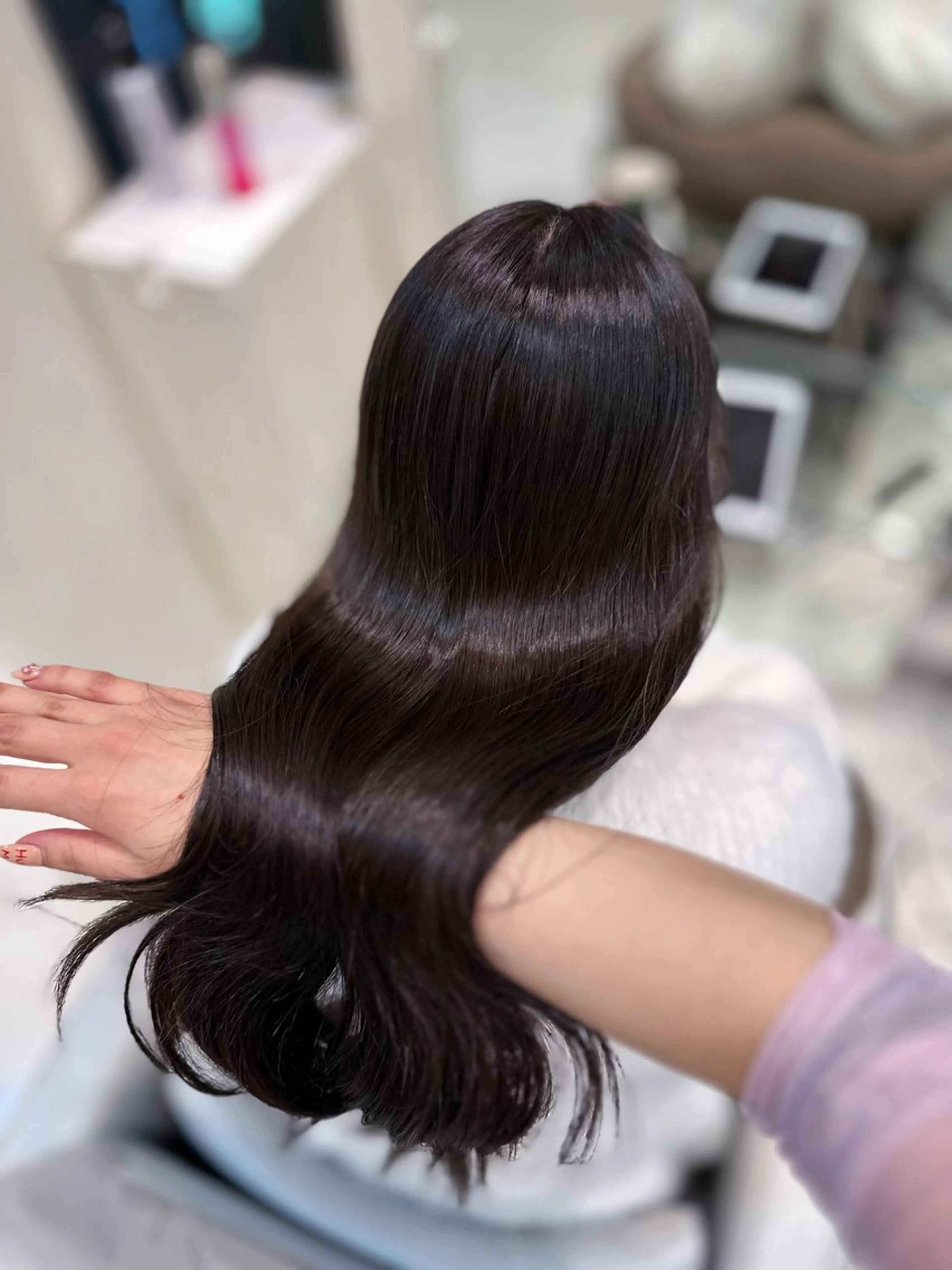 ロング カラー グレージュ orgo所属・︎︎☁🧺チヒロ モデル募集🧺︎︎☁のヘアスタイル