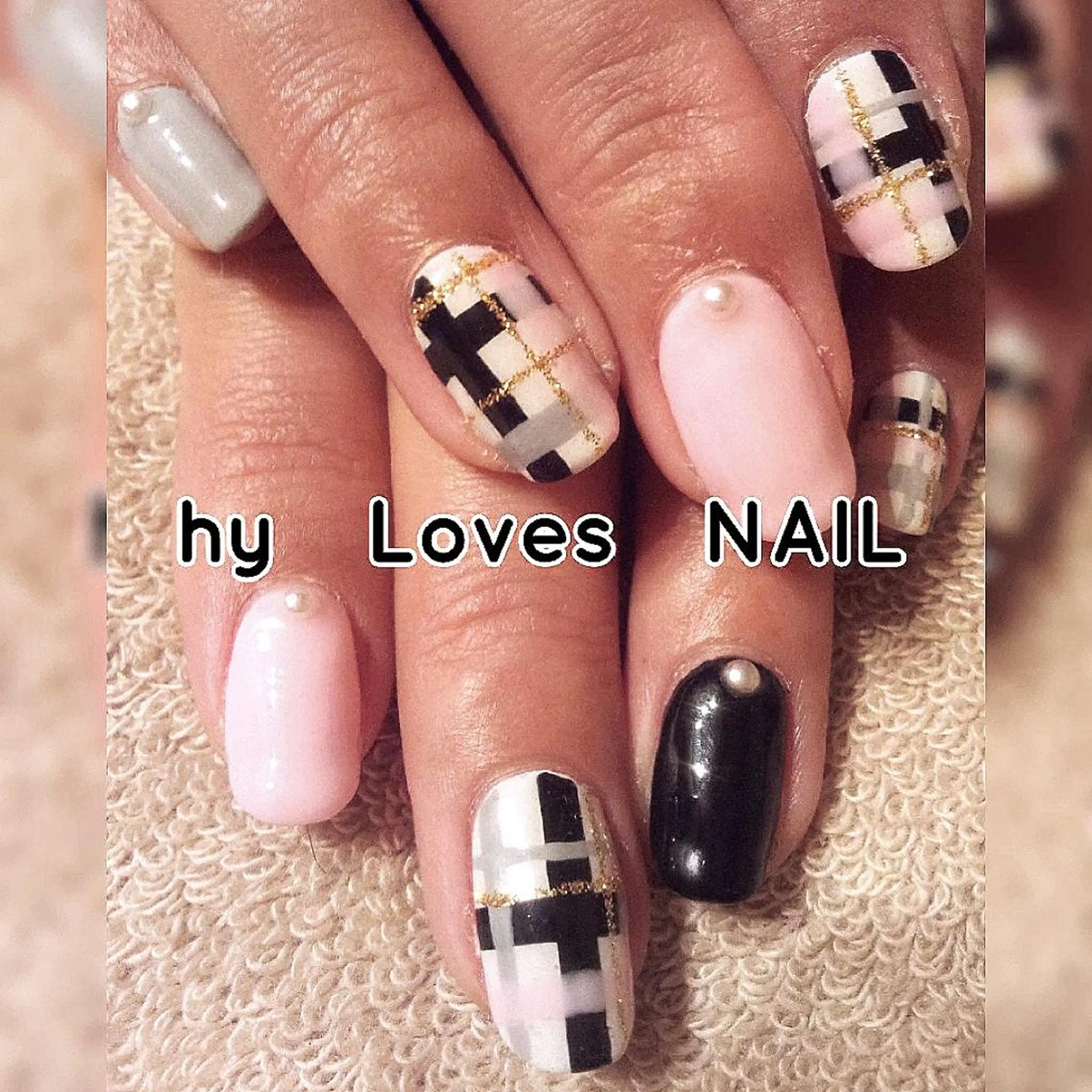 ネイル ジェルネイル ラメ(グリッター) パステルネイル ショートネイル ストーンネイル ハンドネイル よしだ ひろきのネイルデザイン