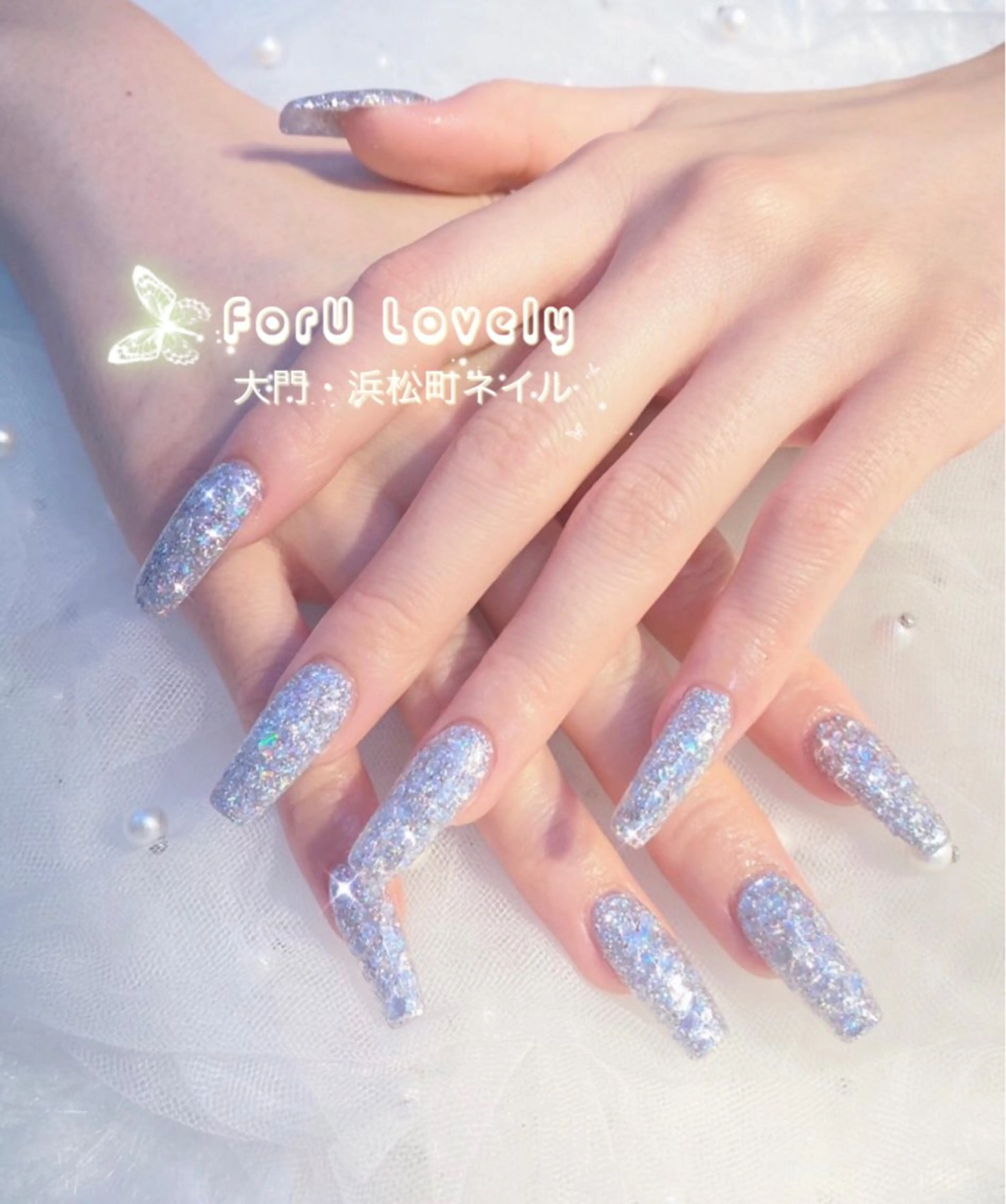 ネイル 桜ネイル フットネイル フレンチネイル ジェルネイル キラキラネイル フットネイル 大門浜松町 ネイルのネイルデザイン