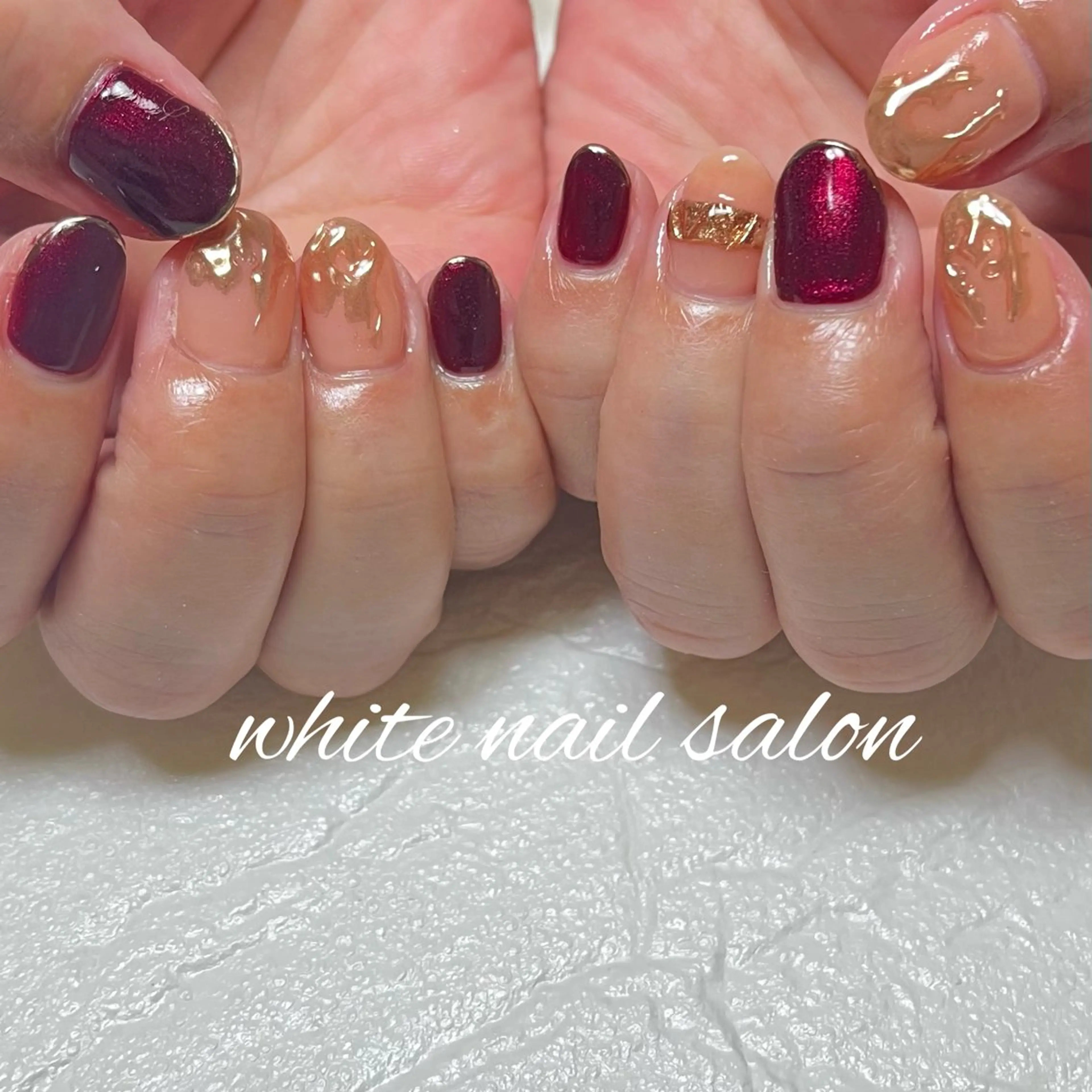 ネイル ラメ(グリッター) 持ち込み ハンドネイル white nail salonのネイルデザイン