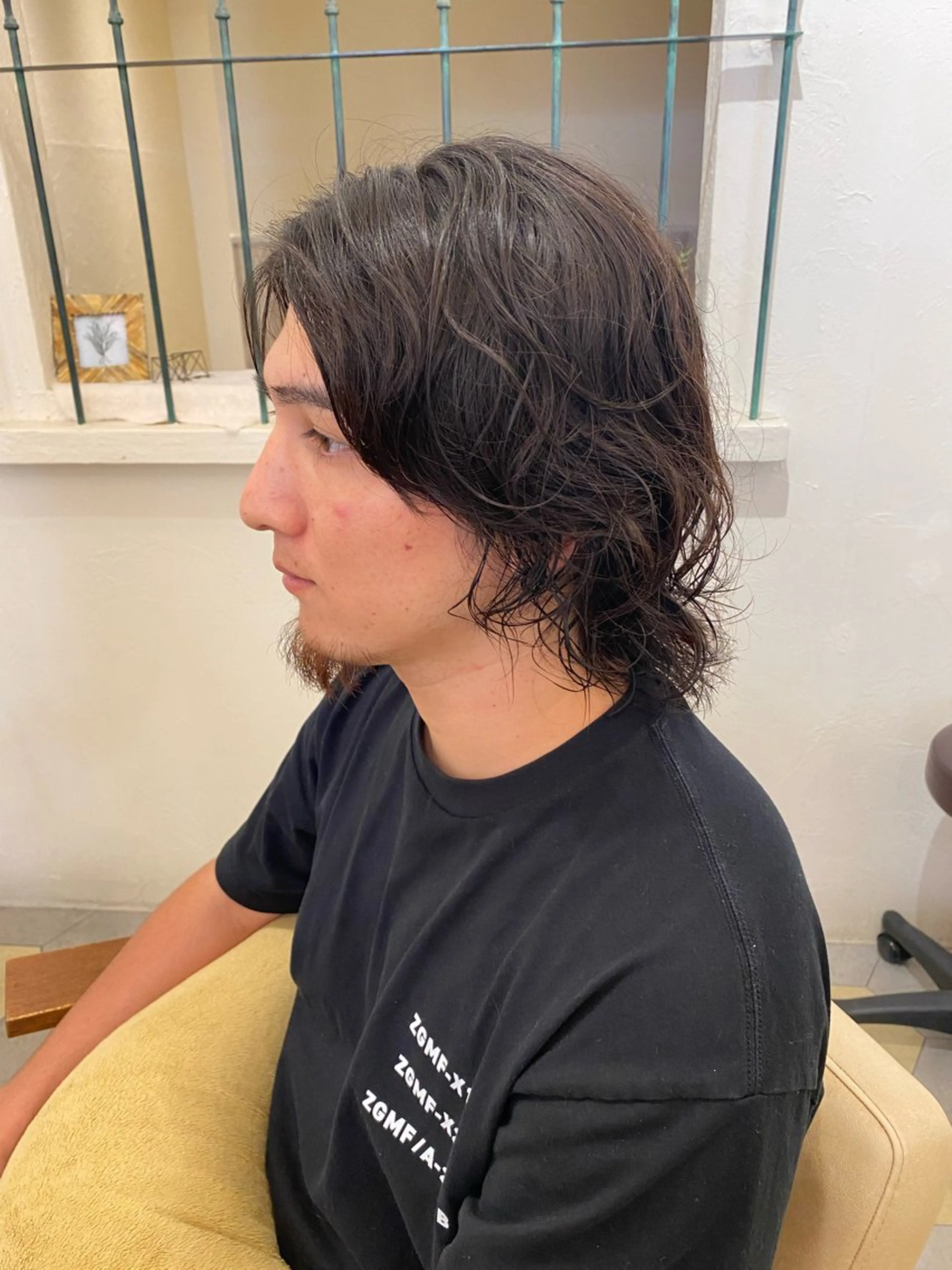 セミロング パーマ メンズ カット パーマ 菊池大一 溝の口パーマのヘアスタイル