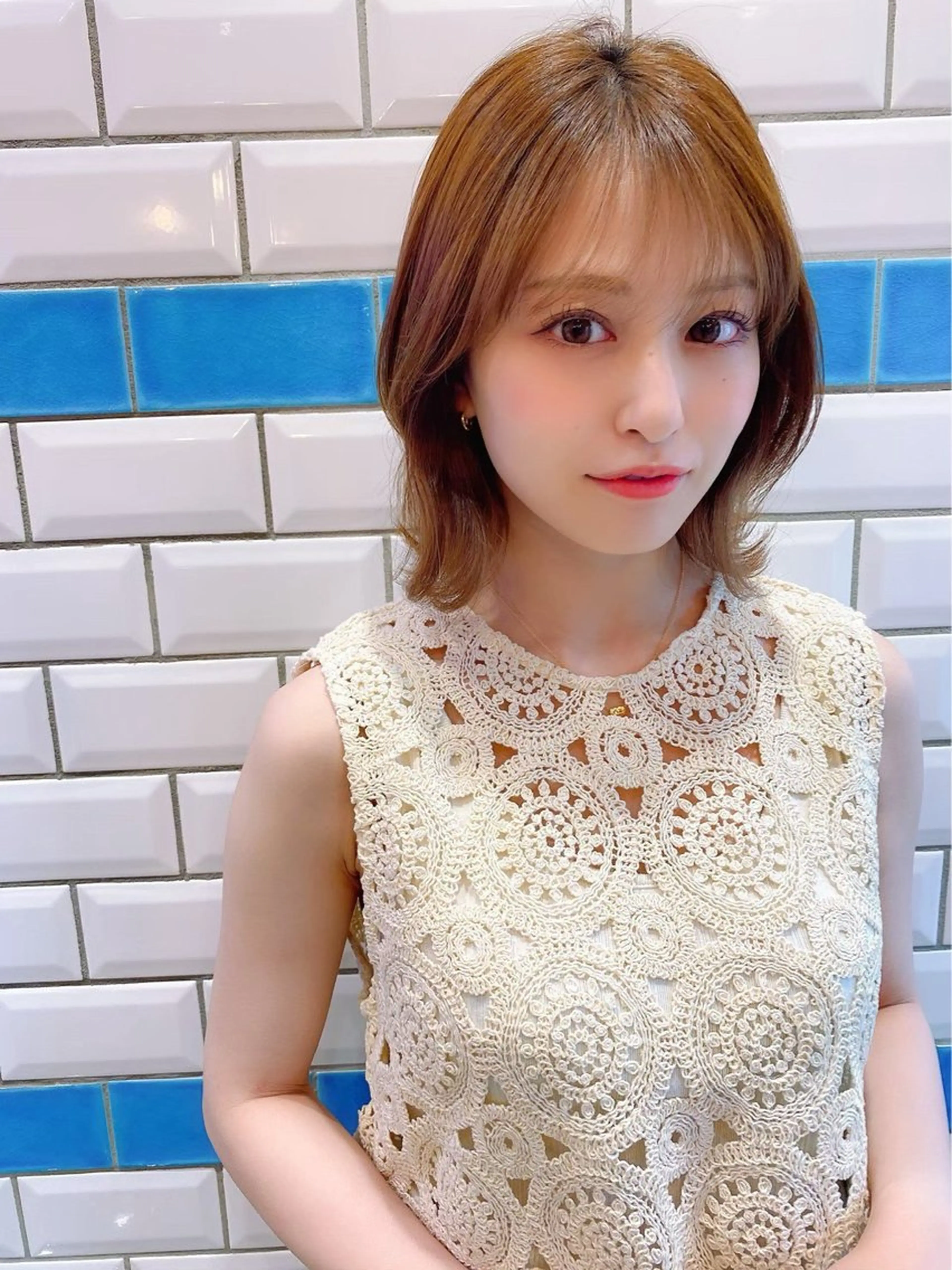 ミディアム カット ヘアカラー トリートメント Hello by Sea所属・レイヤー/艶髪/ボブ /くびれ/伊藤　勇司のヘアスタイル