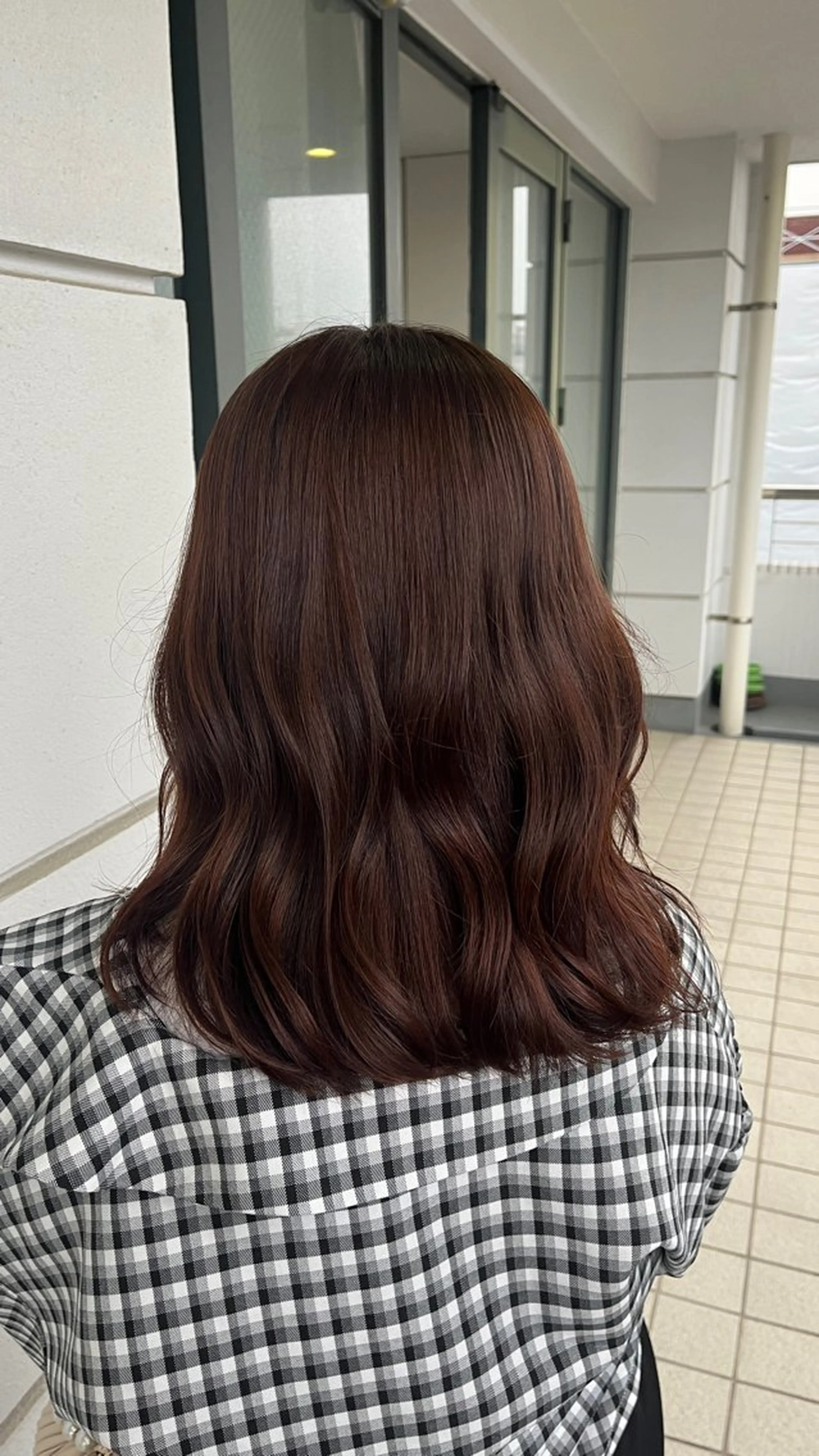 ミディアム カラー ブラウンカラー ピンクカラー Glimpseあやね 🎀大濠のヘアスタイル