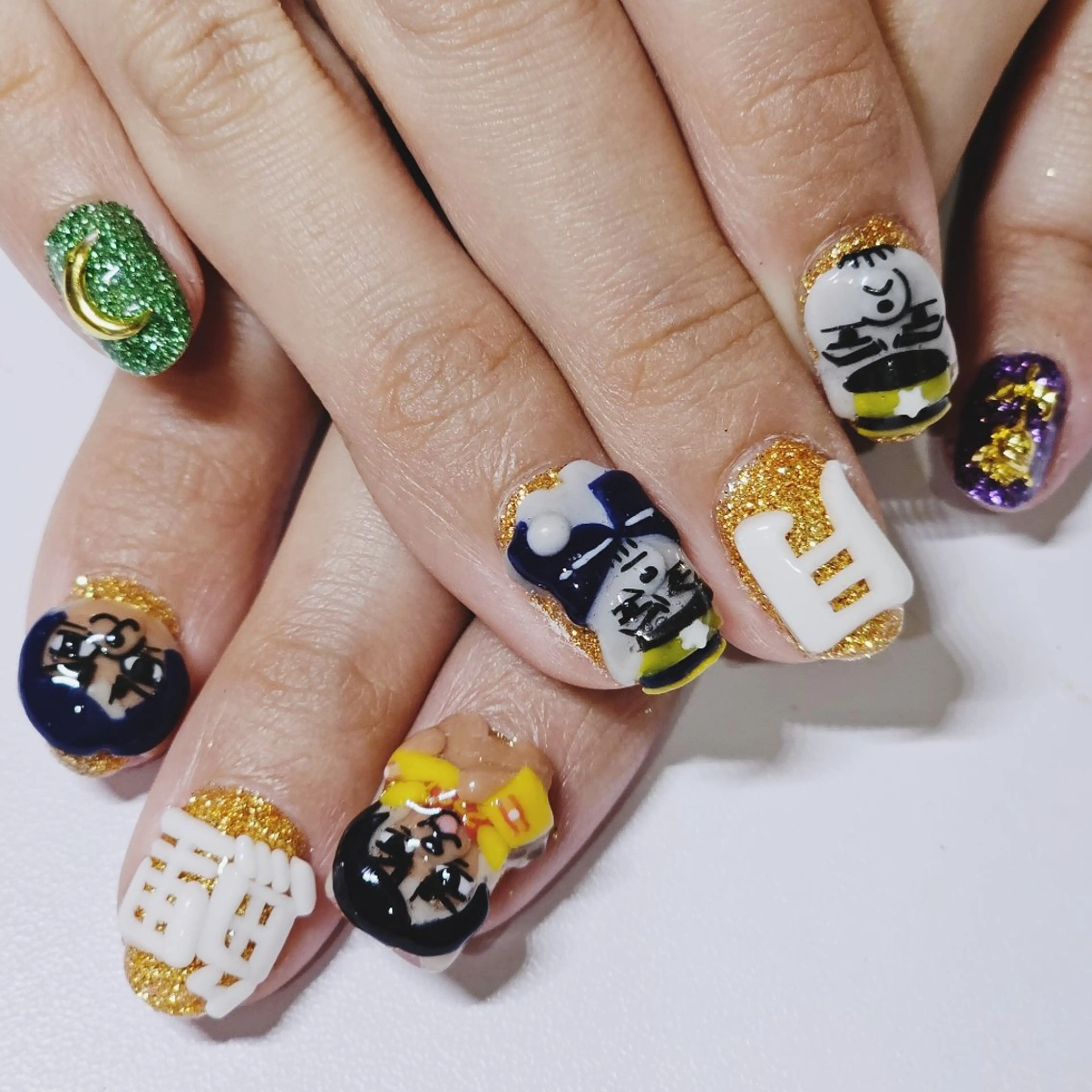 ネイル アートネイル ラメ(グリッター) ワンカラーネイル ハンドネイル よしだ ひろきのネイルデザイン