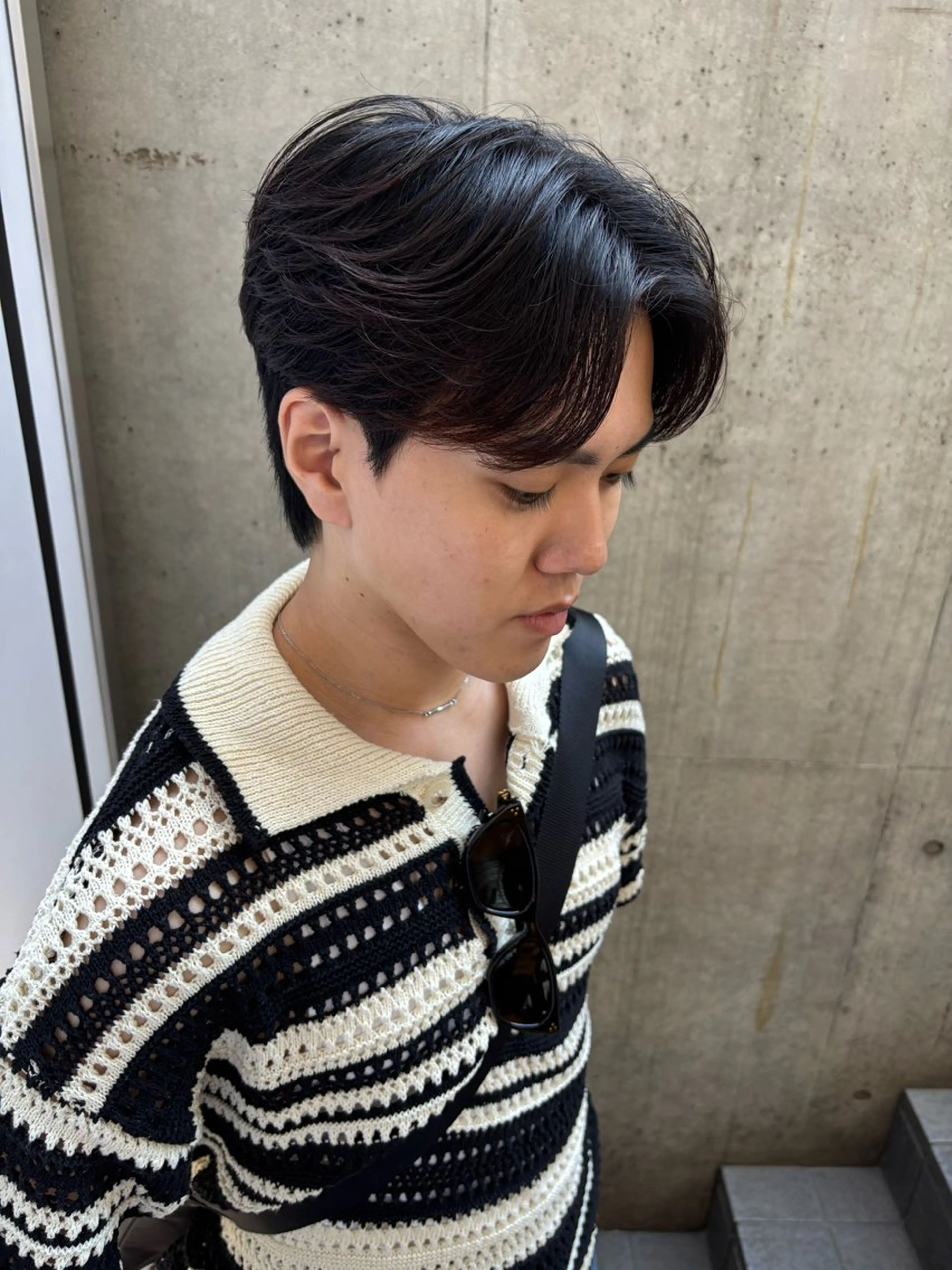 ショート パーマ メンズ カット パーマ カルマパーマ韓国ヘア shiryuのヘアスタイル