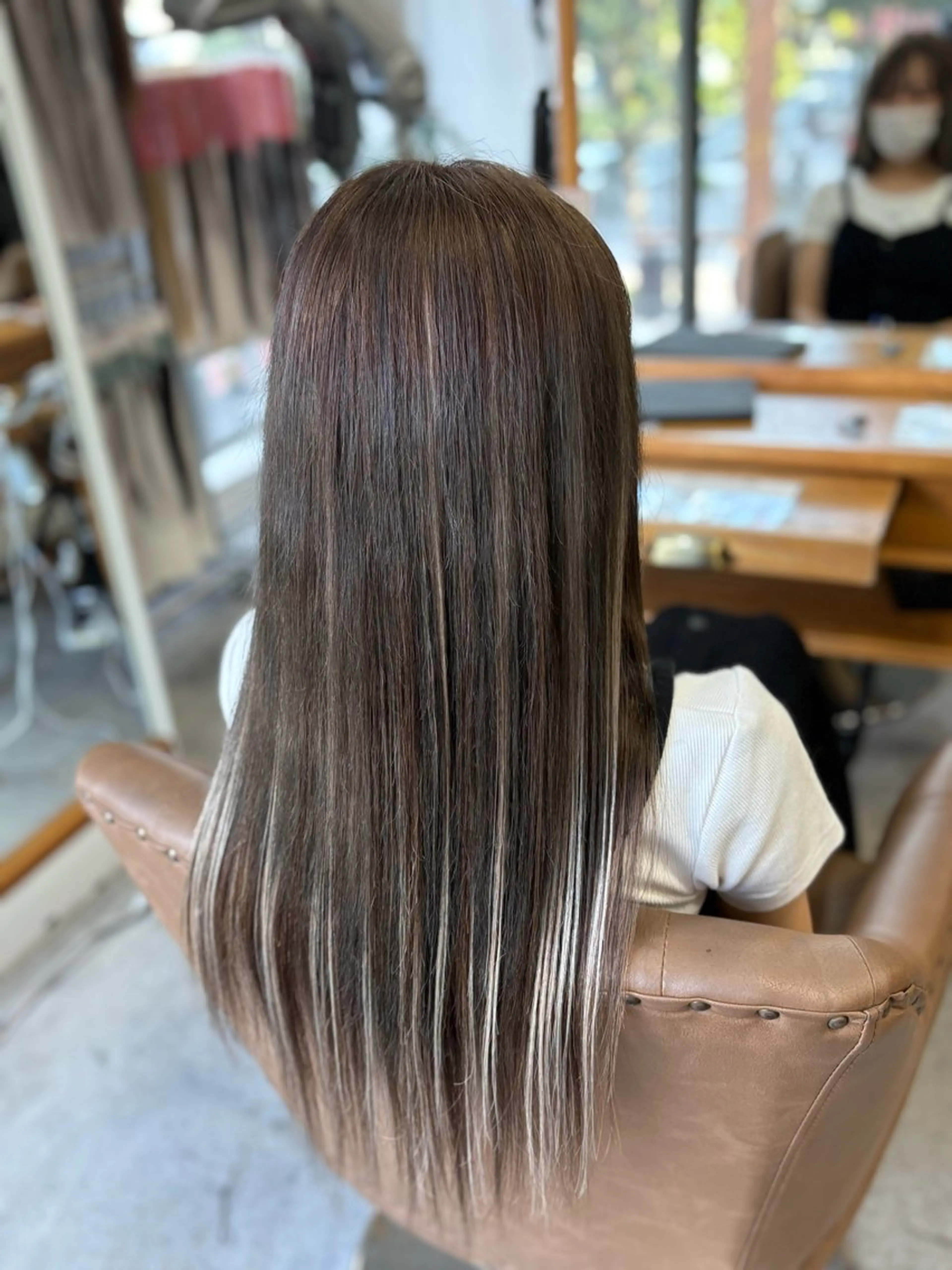 ロング プルエクステ エクステ ハイライト 宇田 真基のヘアスタイル